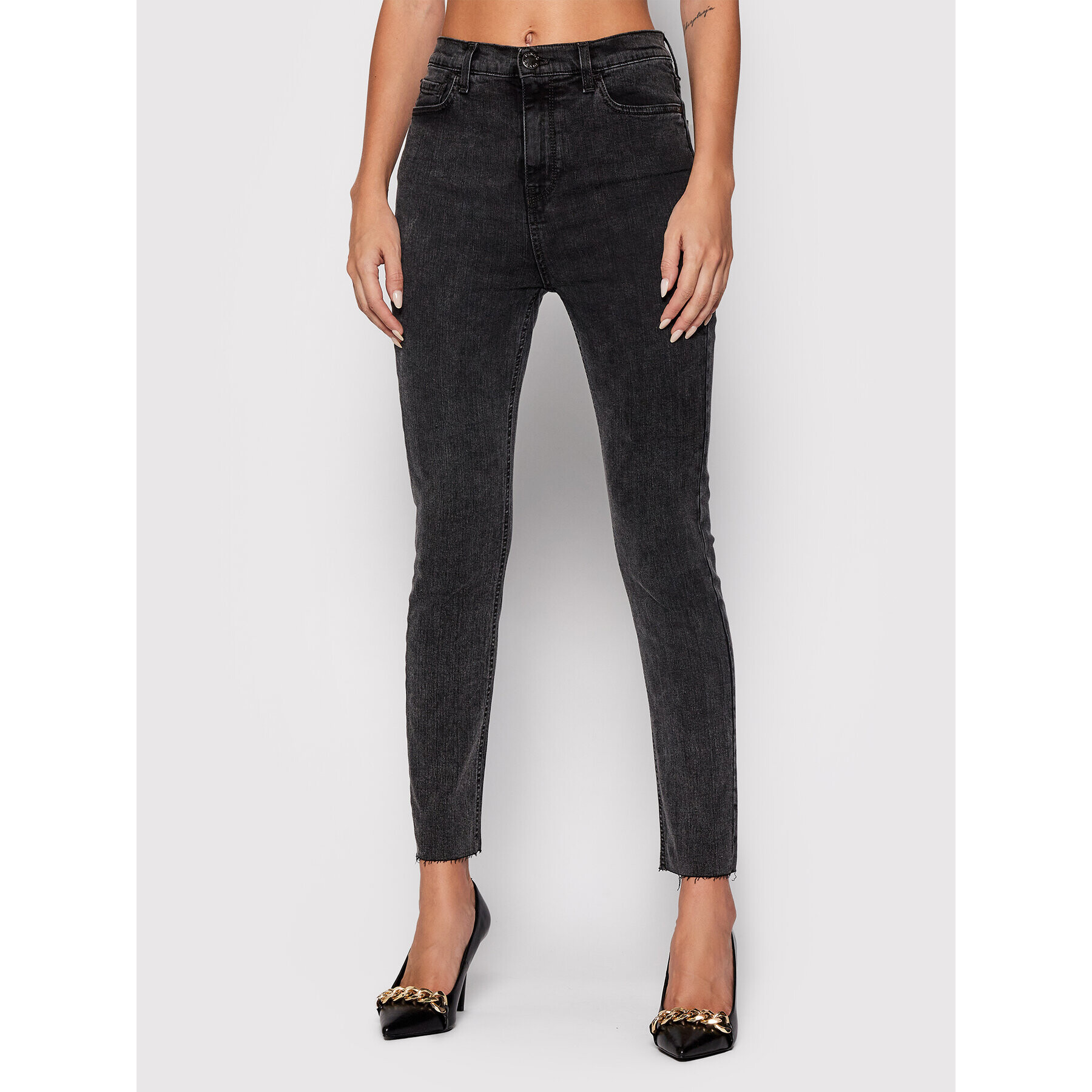 Pinko Džínsy Susan 1J10P1 Y6FG Sivá Skinny Fit - Pepit.sk