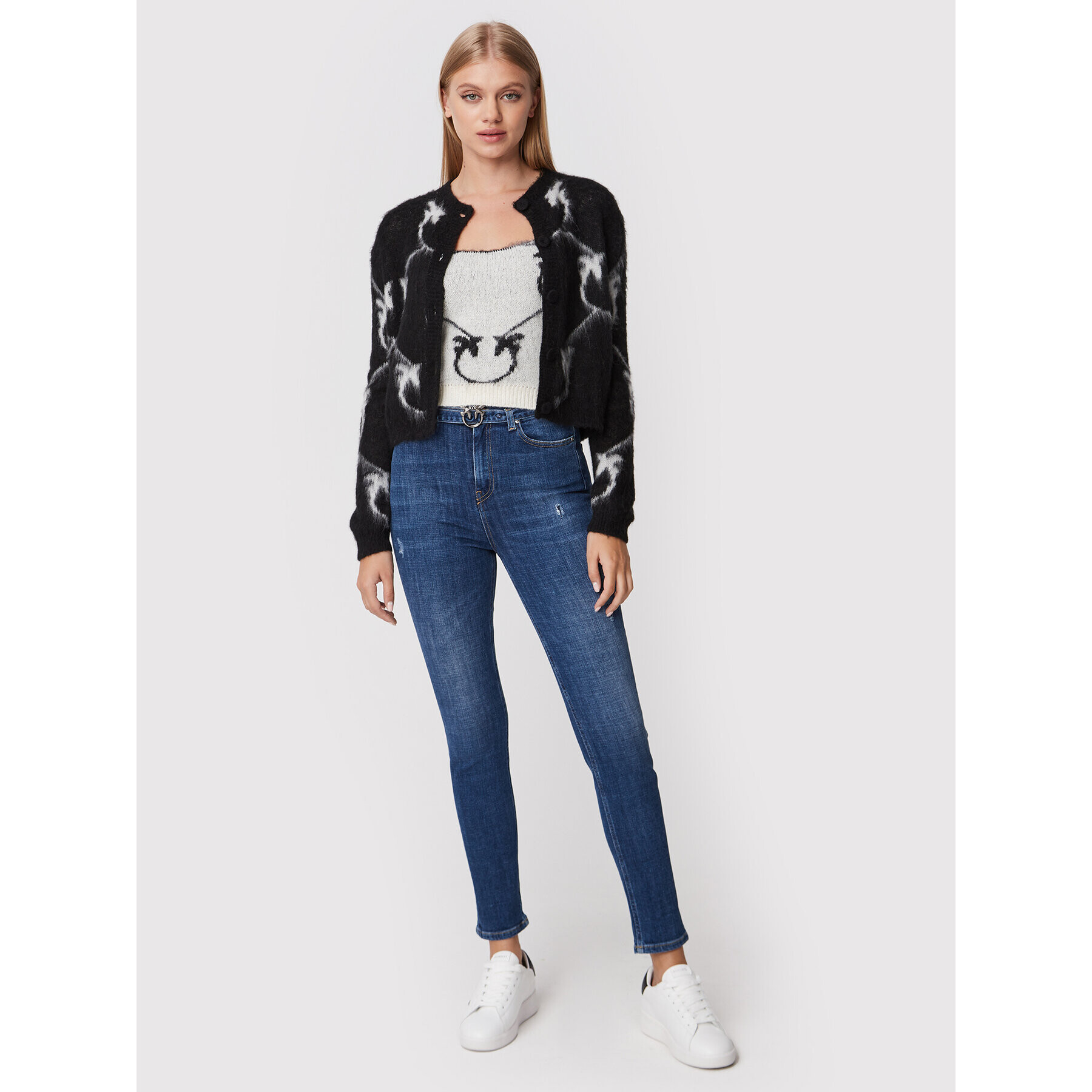 Pinko Džínsy Susan 1J10YV Y78Q Tmavomodrá Skinny Fit - Pepit.sk