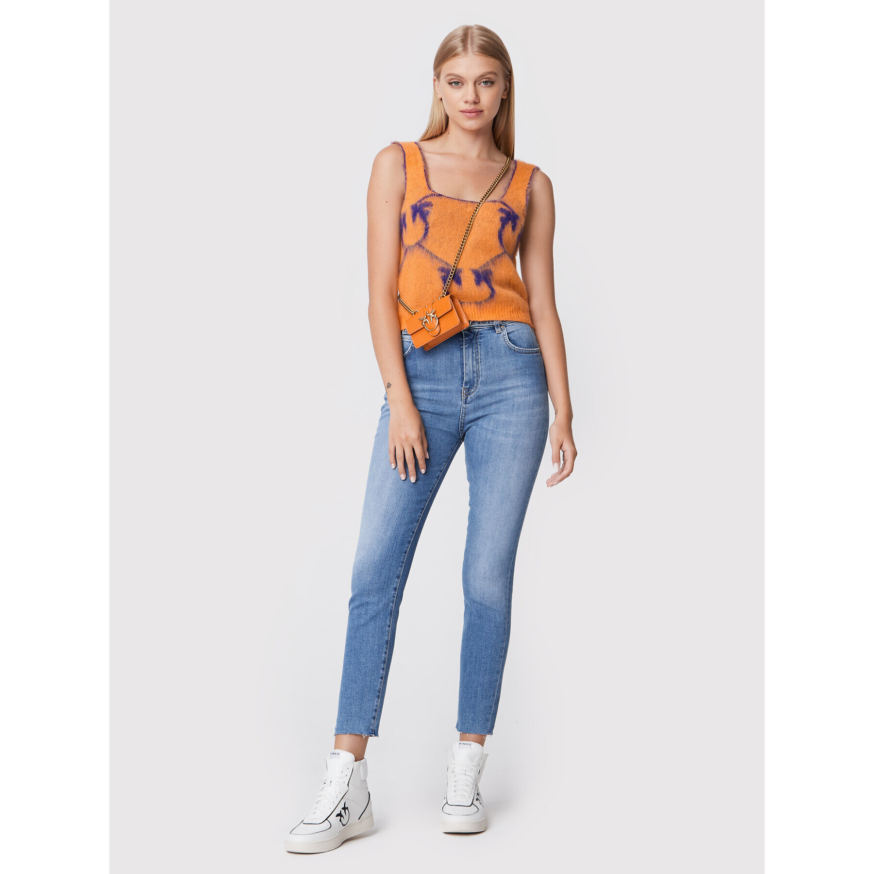 Pinko Džínsy Susan 1J10ZW Y78M Modrá Skinny Fit - Pepit.sk