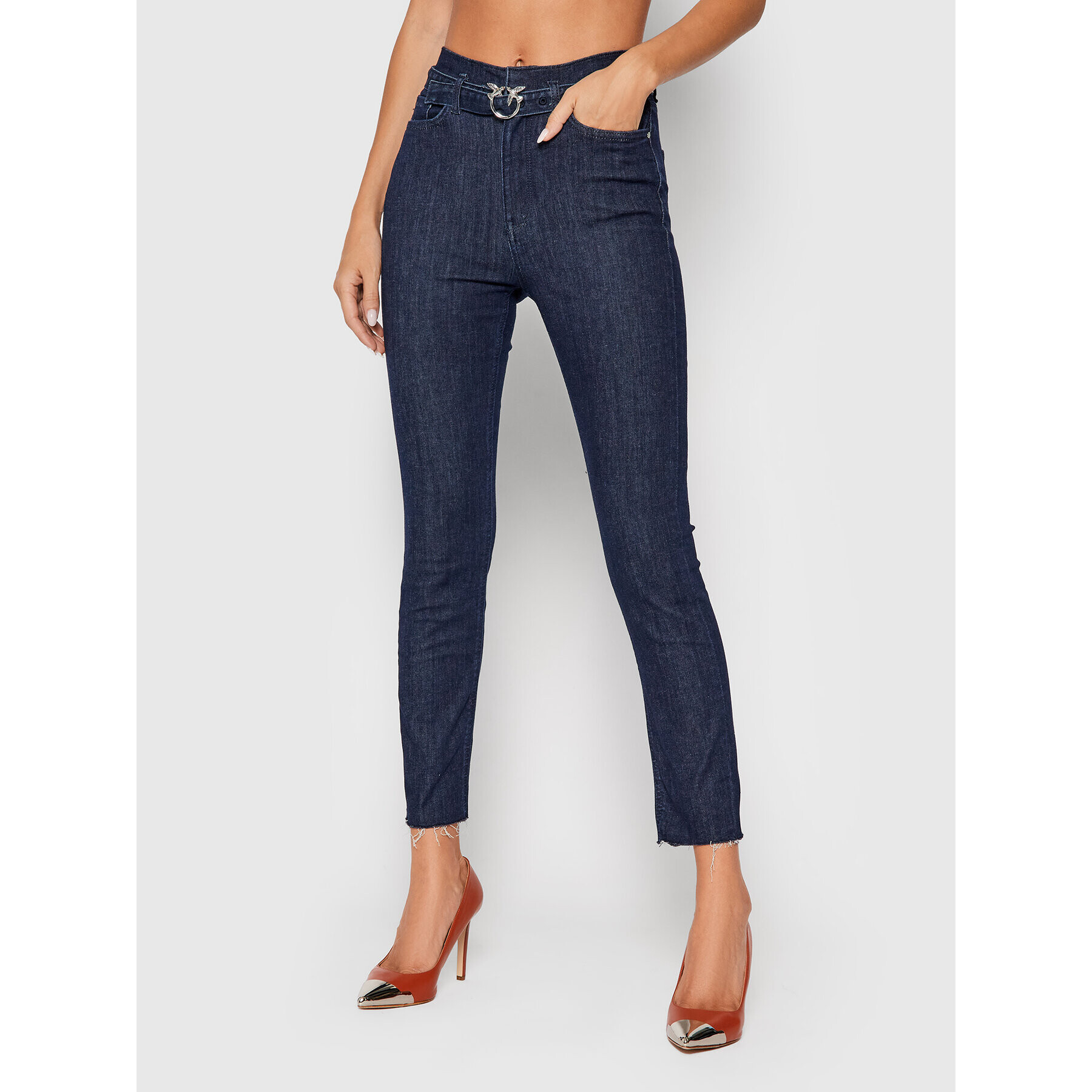 Pinko Džínsy Susan AI 21-22 PDEN 1J10P0 Y78R Modrá Skinny Fit - Pepit.sk