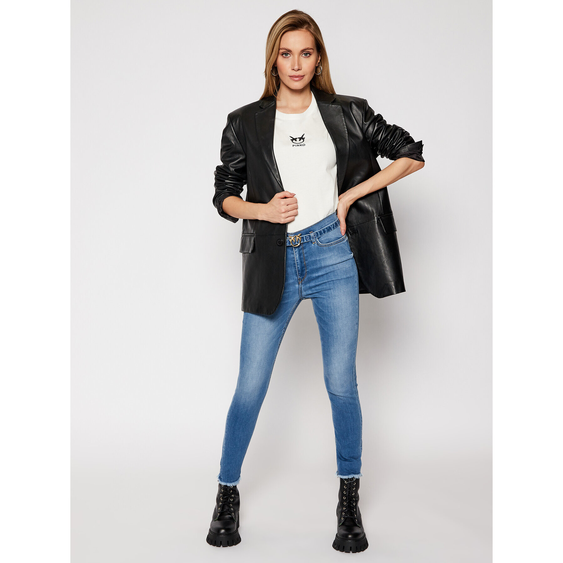 Pinko Džínsy Susan PE 21 PDEN 1J10KM Y6KW Modrá Skinny Fit - Pepit.sk