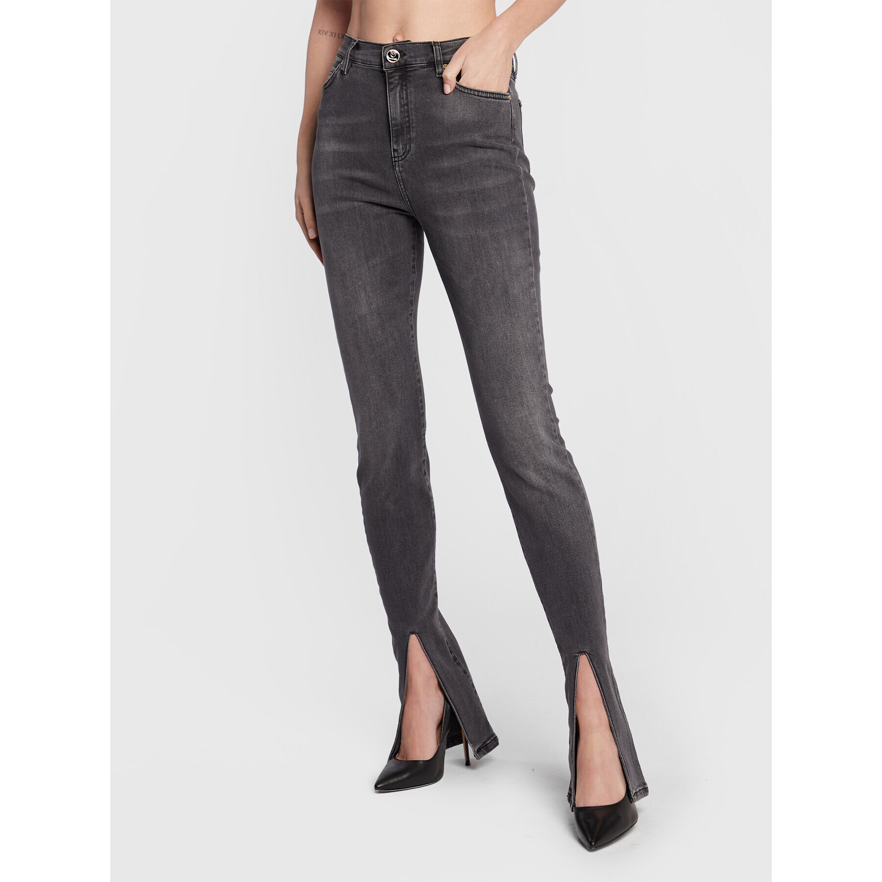 Pinko Džínsy Susanna 2 1J10ZT A04W Sivá Skinny Fit - Pepit.sk