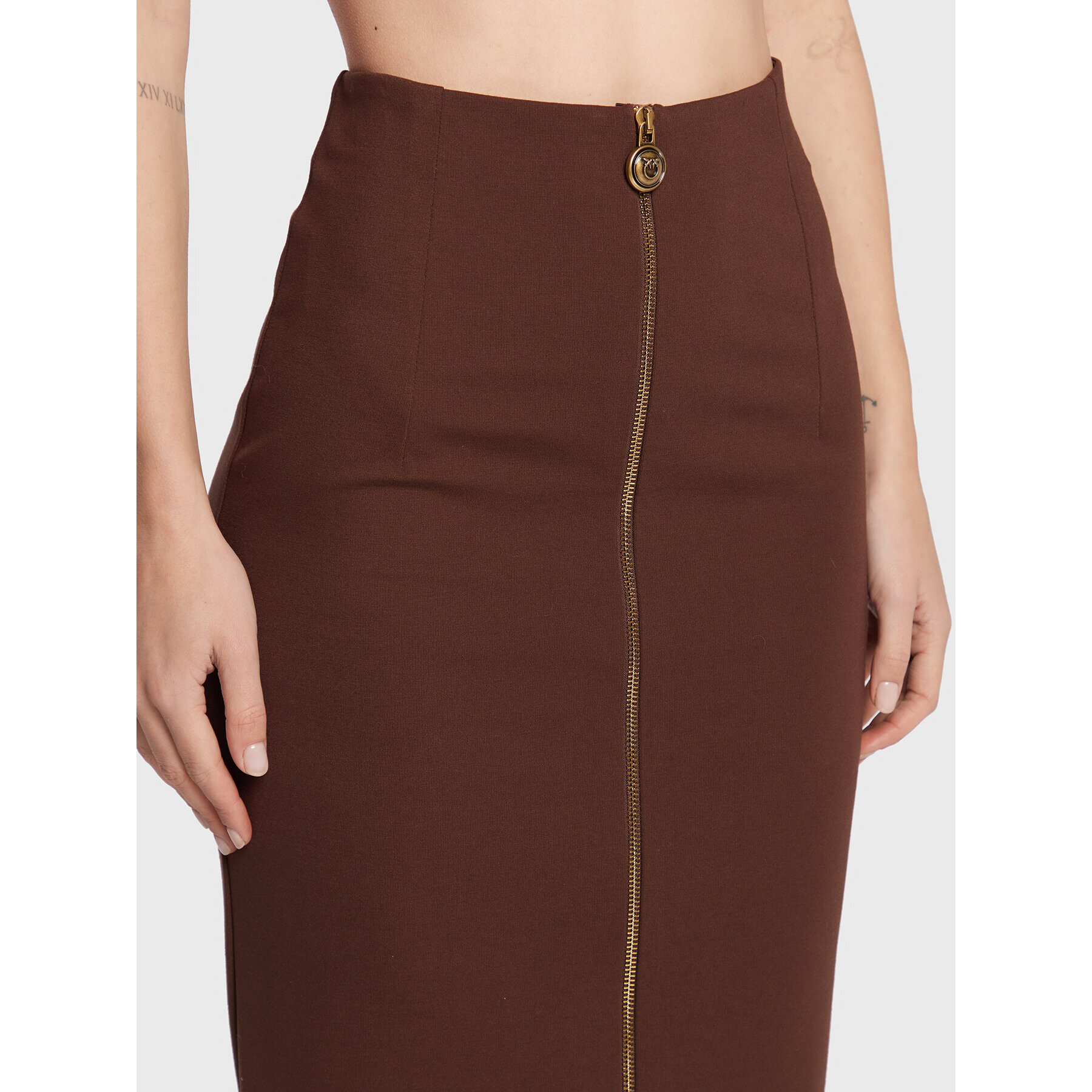 Pinko Midi sukňa Giselda 1G187A 1739 Hnedá Slim Fit - Pepit.sk