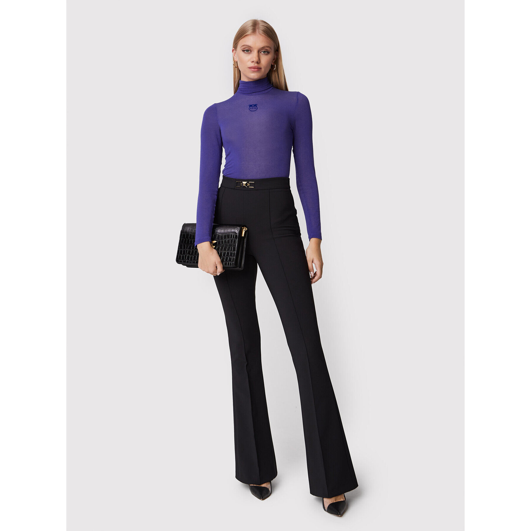 Pinko Rolák Abdaly 2 1G17WA Y7D2 Fialová Slim Fit - Pepit.sk