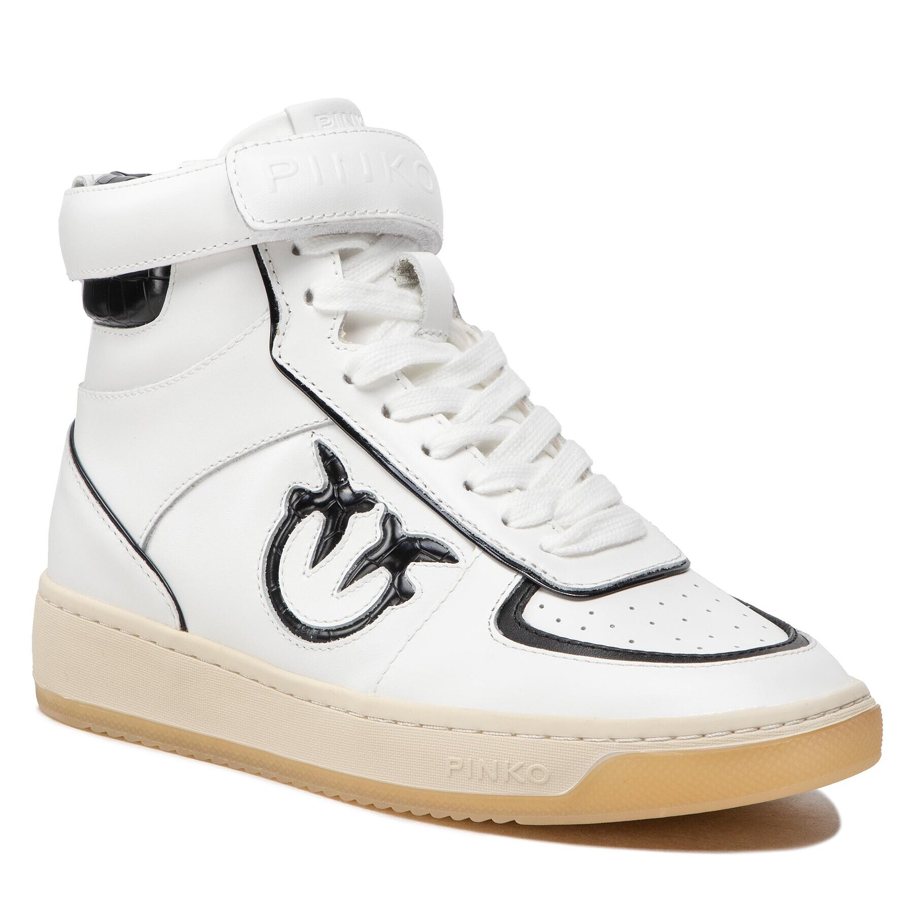 Pinko Sneakersy Lorena Basket Hi Sneaker AI 22-23 BLKS1 1H214S A08S Biela - Pepit.sk