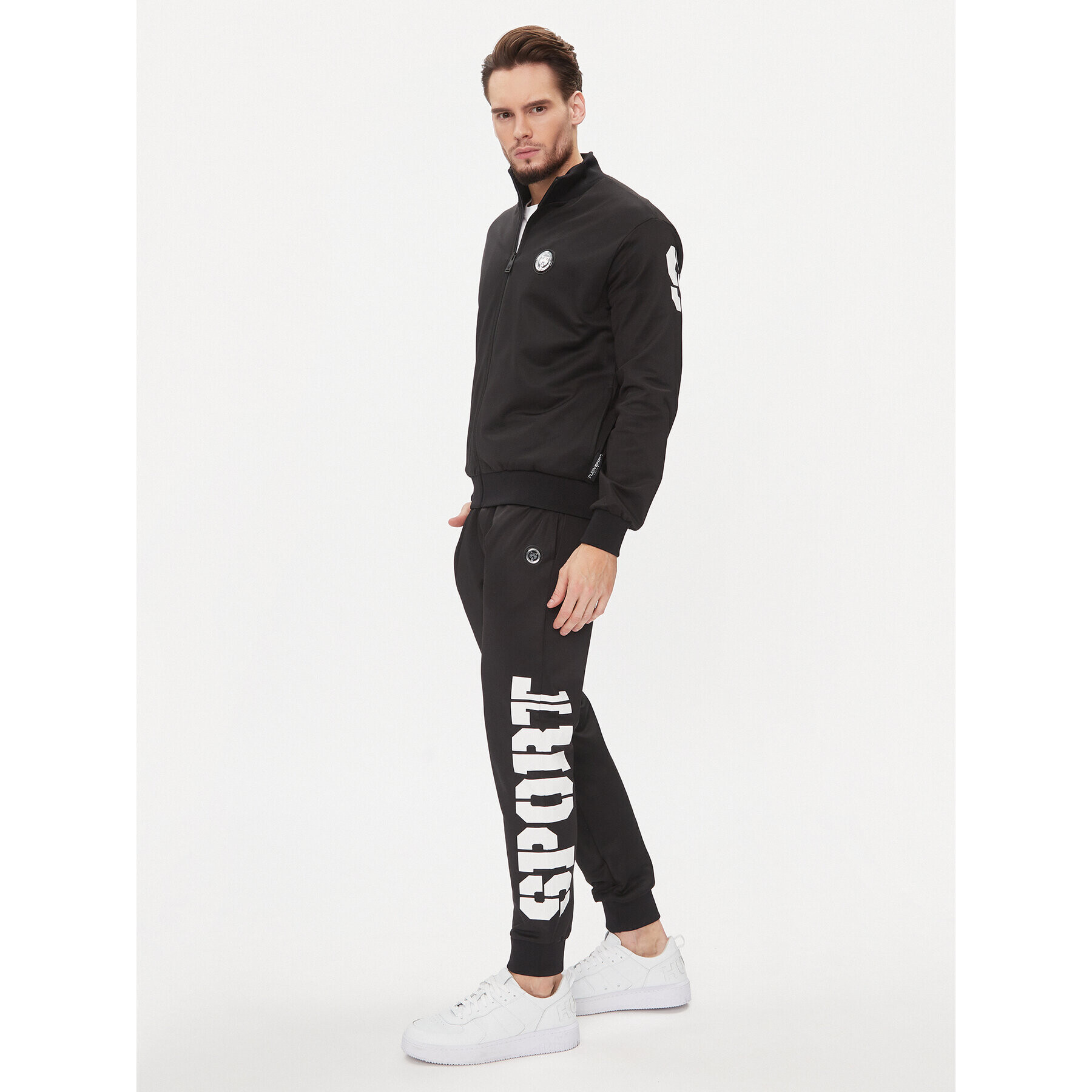 Plein Sport Tepláková súprava Jogging Tracksuit: Top/Trousers AACC MJJ0606 SJO002N Čierna Regular Fit - Pepit.sk