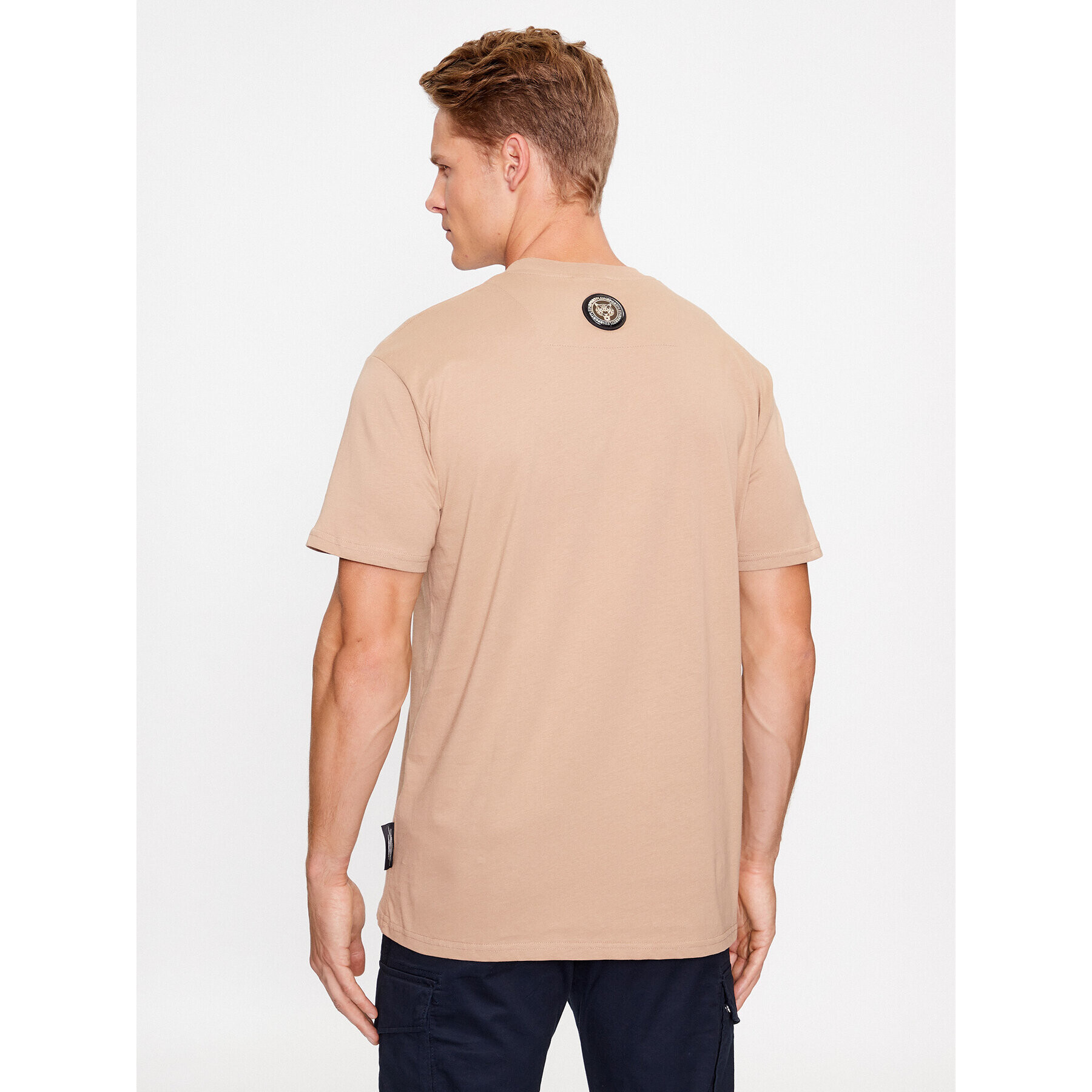 Plein Sport Tričko T-Shirt Round Neck Ss Tiger AACC MTK6550 SJY001N Béžová Regular Fit - Pepit.sk