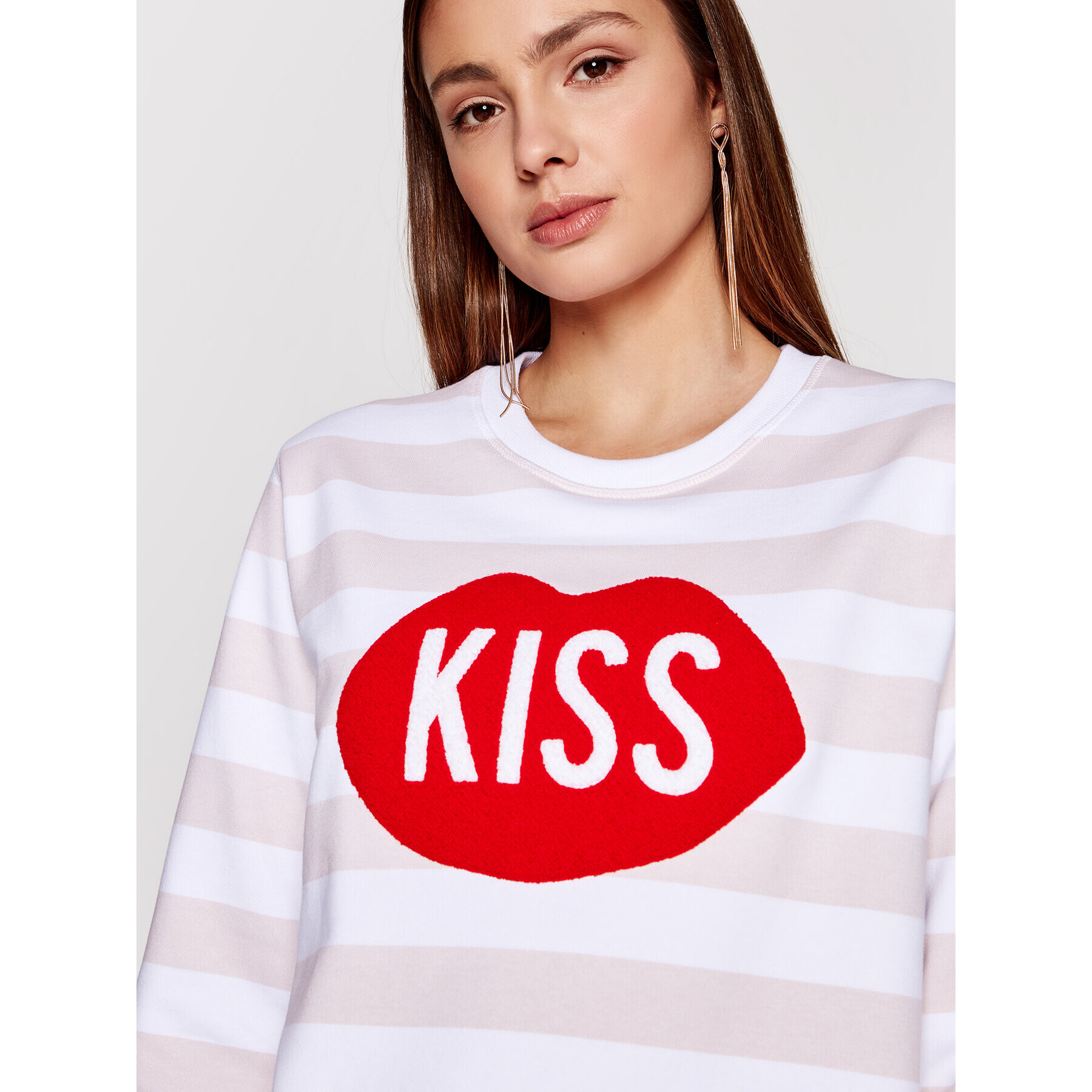 PLNY LALA Mikina Kiss PL-BL-RG-00053 Hnedá Regular Fit - Pepit.sk