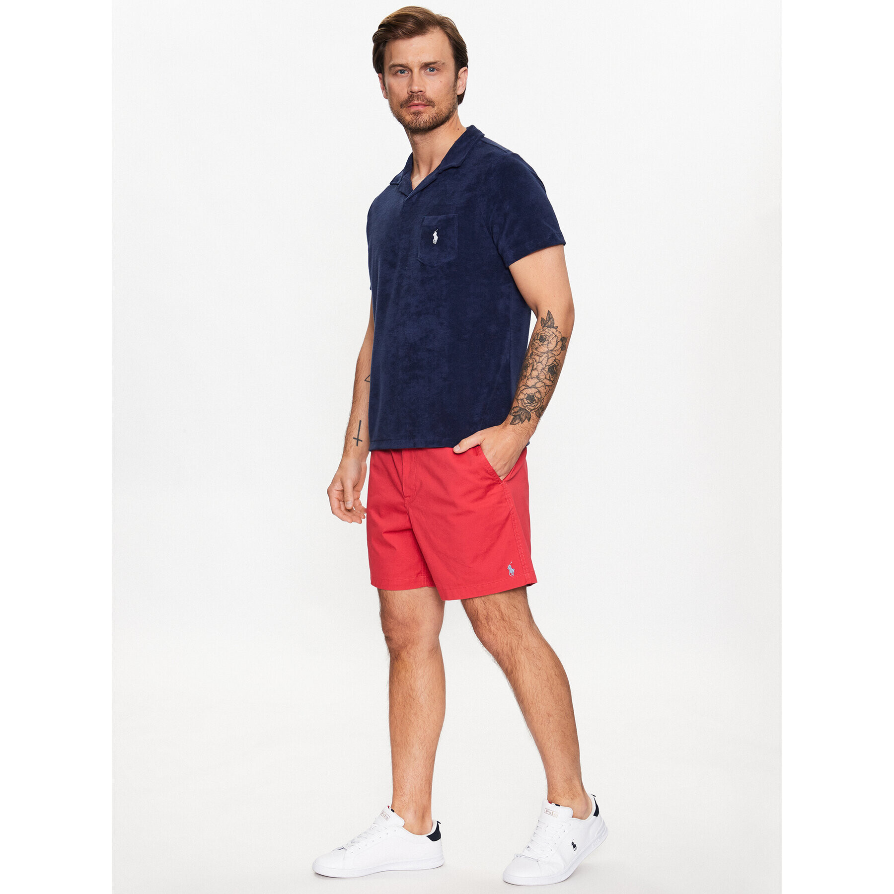 Polo Ralph Lauren Bavlnené šortky 710644995050 Červená Regular Fit - Pepit.sk