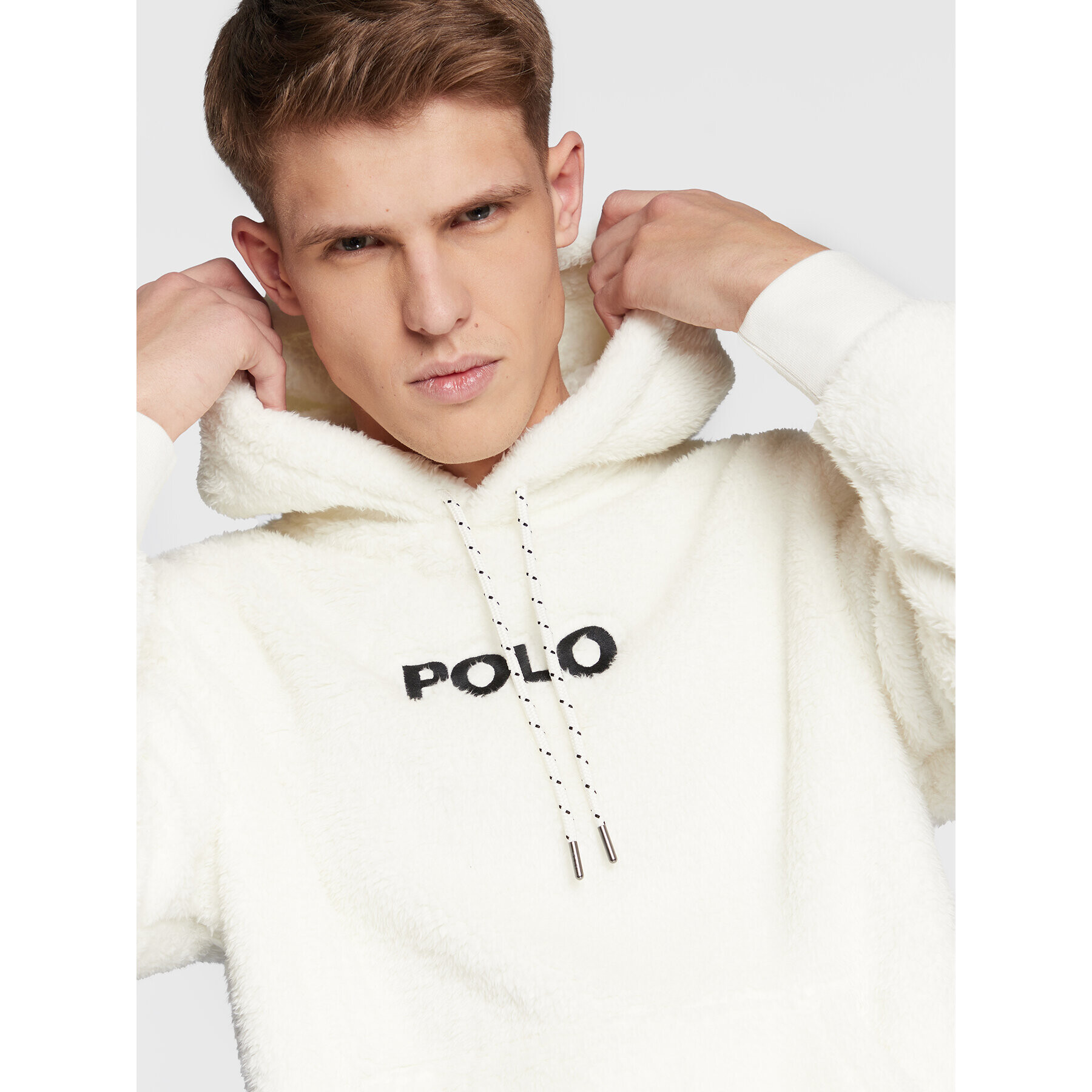 Polo Ralph Lauren Fleecová mikina 710881757002 Écru Regular Fit - Pepit.sk