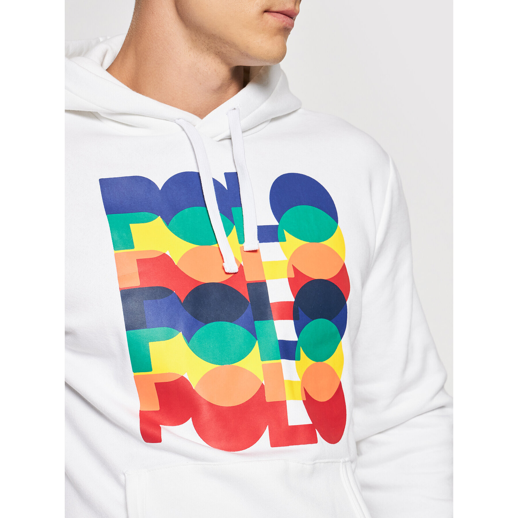 Polo Ralph Lauren Mikina Graphic Fleece 710843382002 Biela Regular Fit - Pepit.sk