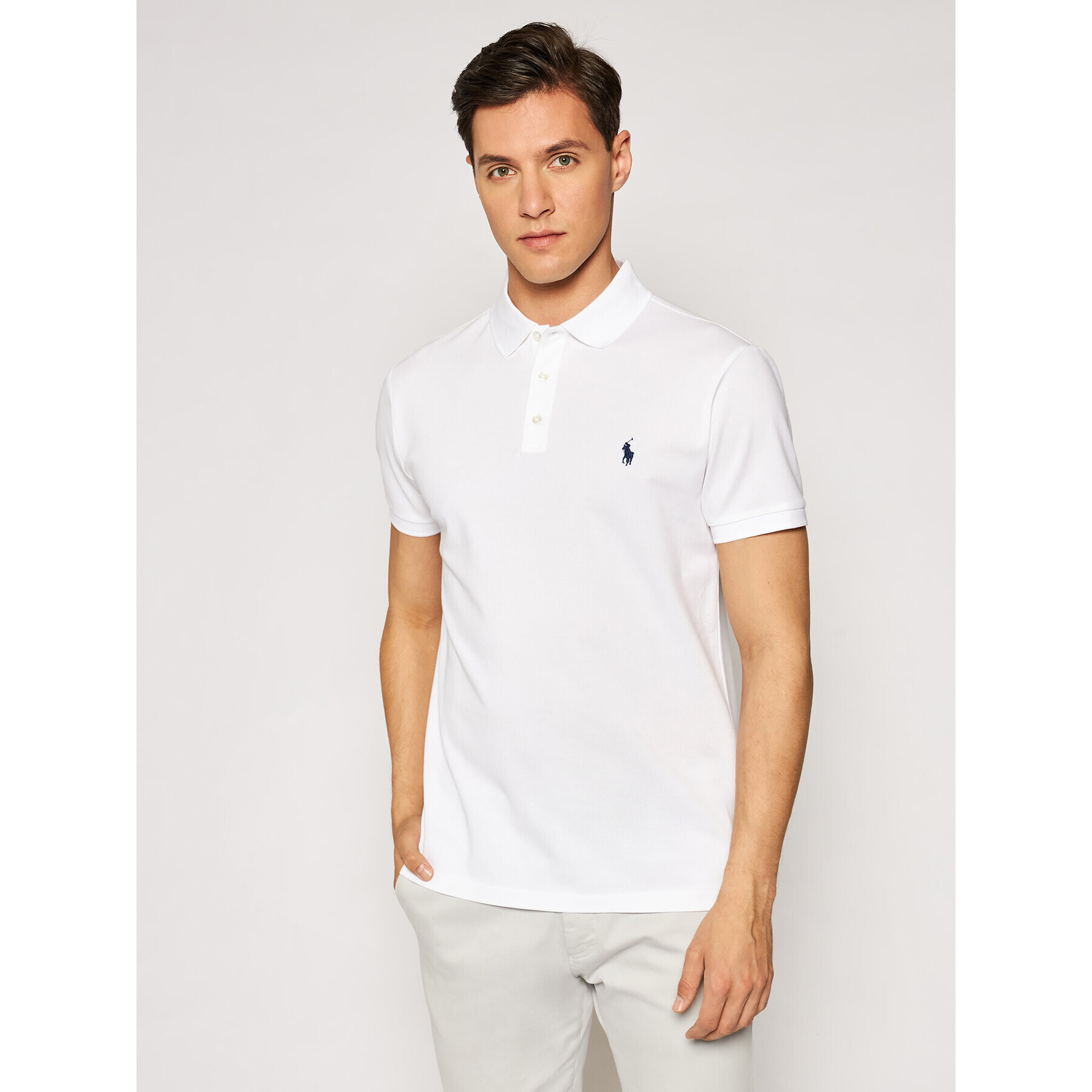 Polo Ralph Lauren Polokošeľa 710541705 Biela Slim Fit - Pepit.sk