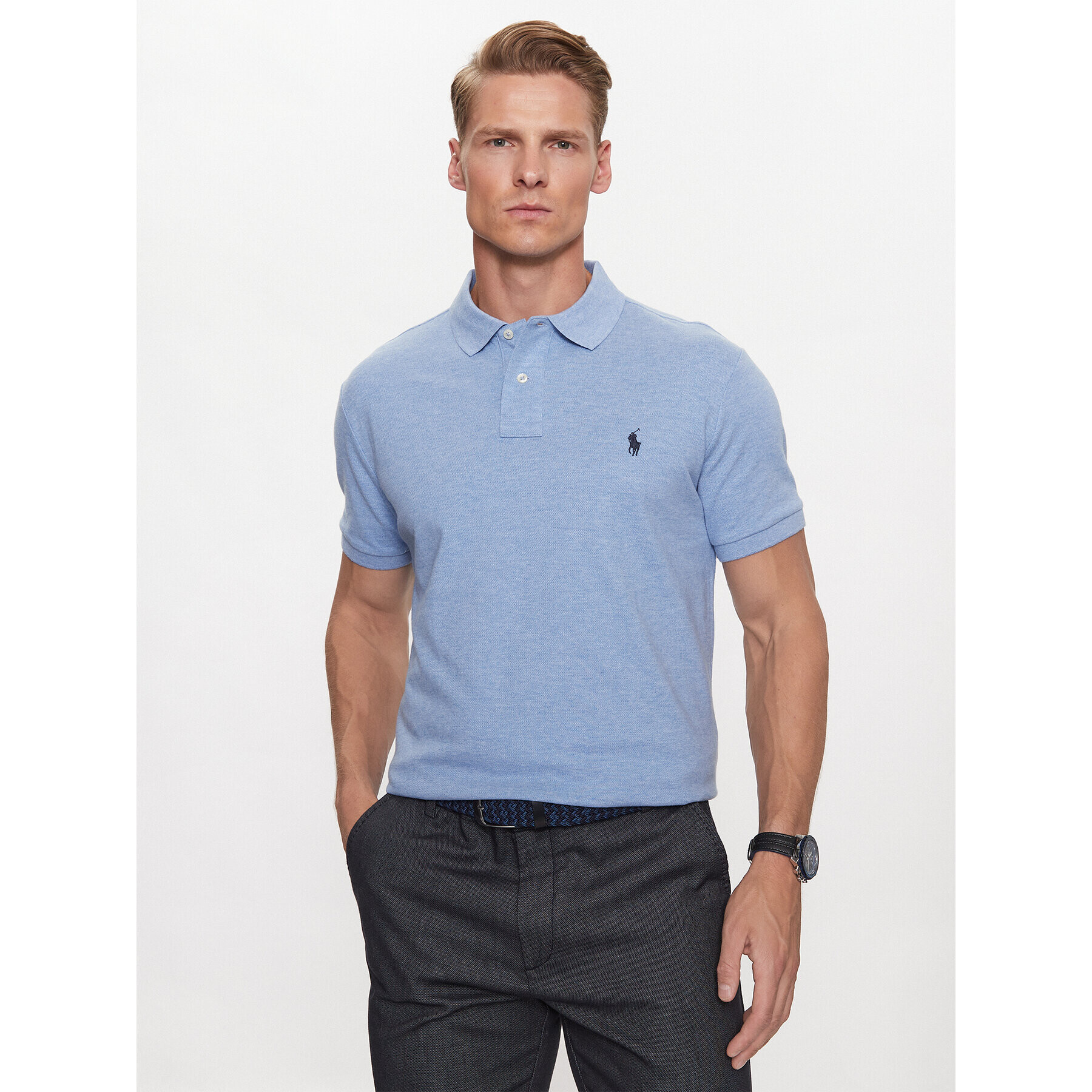 Polo Ralph Lauren Polokošeľa 710666998007 Modrá Custom Slim Fit - Pepit.sk