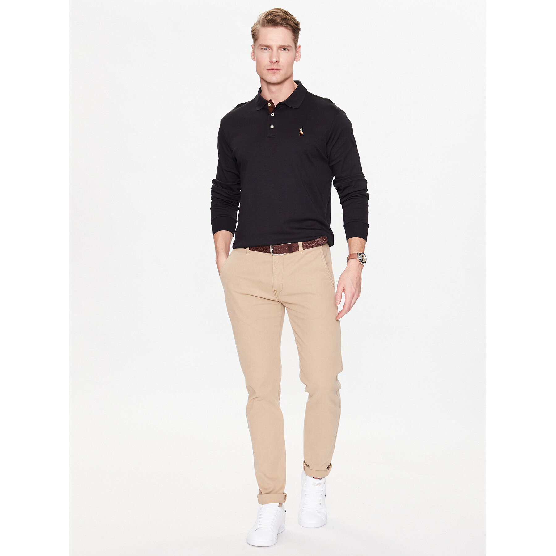 Polo Ralph Lauren Polokošeľa 710671785002 Čierna Slim Fit - Pepit.sk