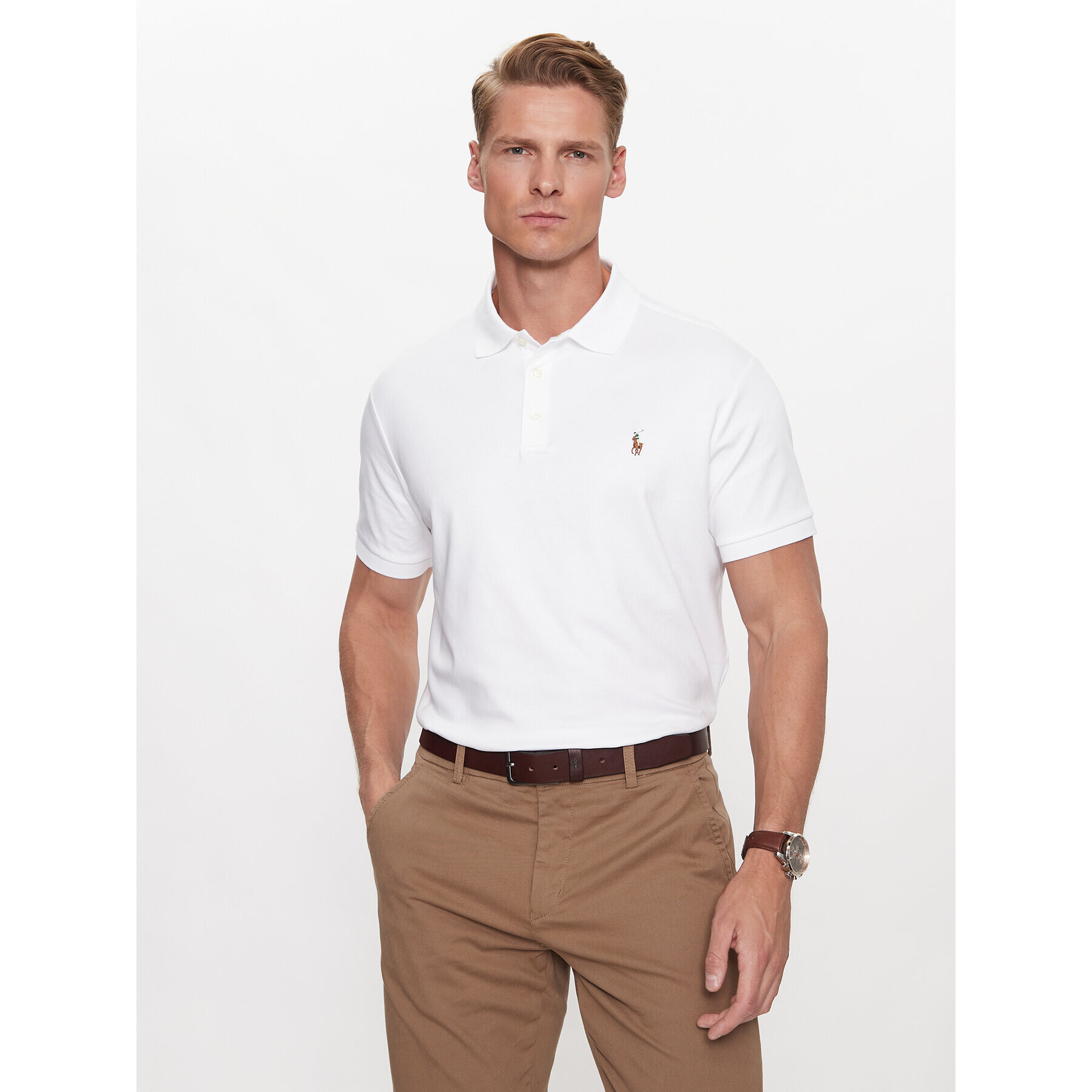 Polo Ralph Lauren Polokošeľa 710713130003 Biela Custom Slim Fit - Pepit.sk