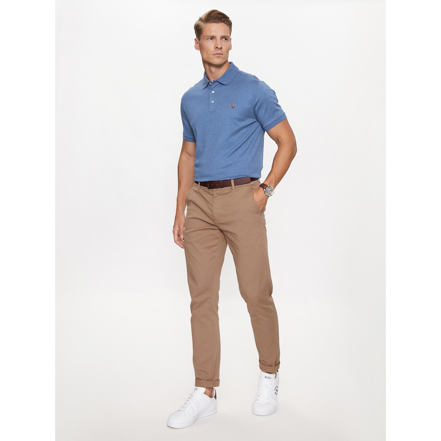 Polo Ralph Lauren Polokošeľa 710713130008 Modrá Custom Slim Fit - Pepit.sk