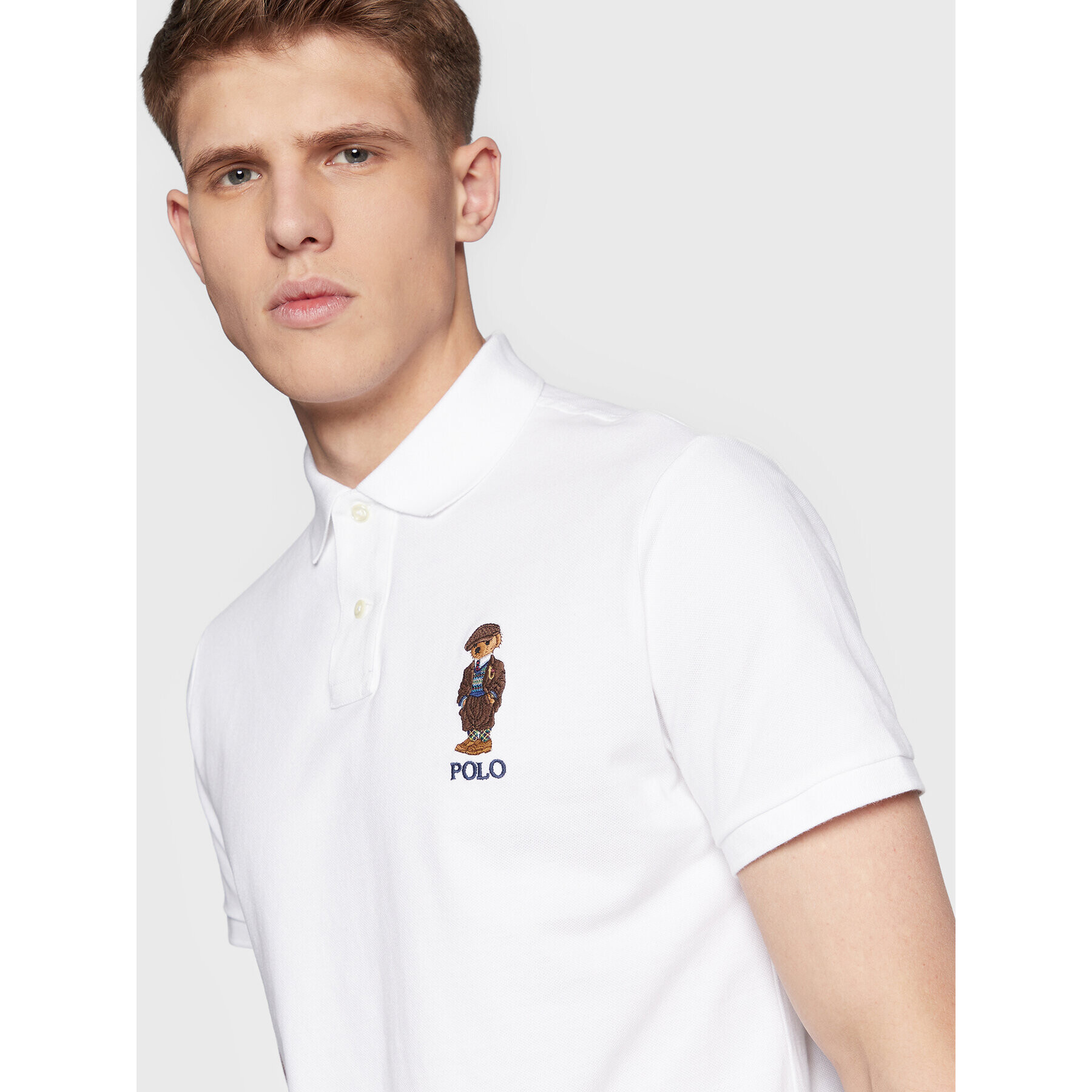 Polo Ralph Lauren Polokošeľa 710853312015 Biela Slim Fit - Pepit.sk