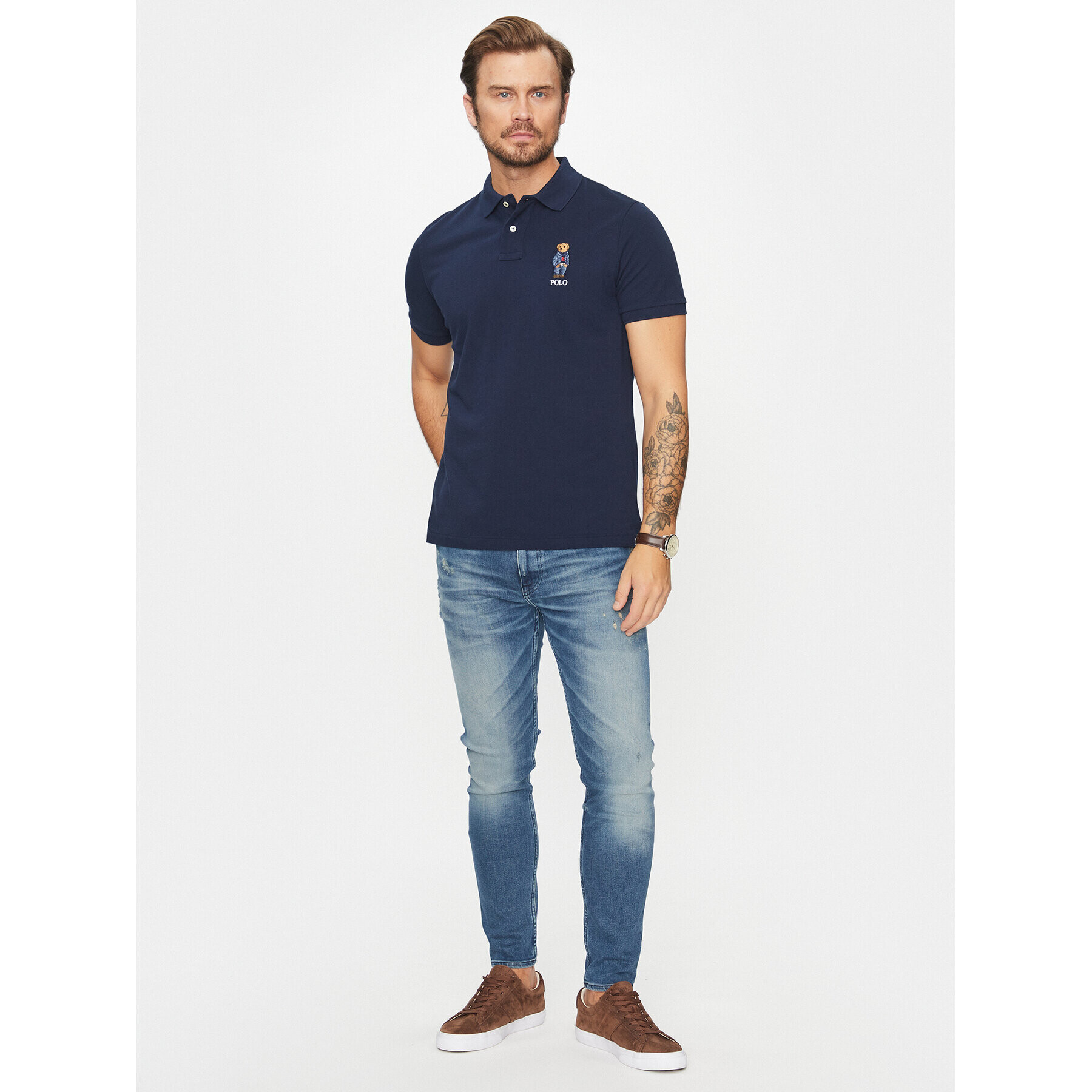 Polo Ralph Lauren Polokošeľa 710853312022 Tmavomodrá Slim Fit - Pepit.sk