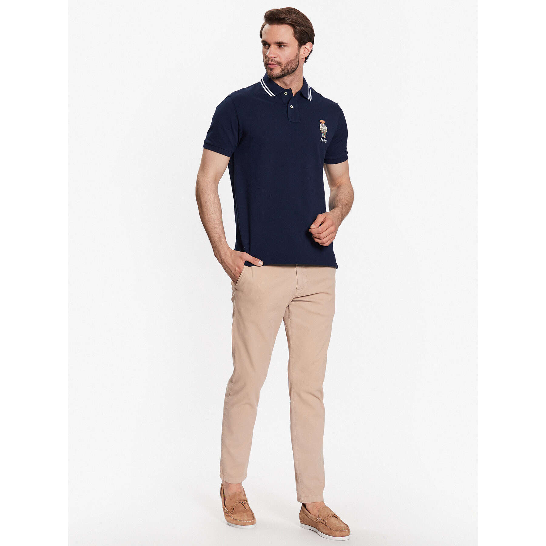 Polo Ralph Lauren Polokošeľa 710867573003 Tmavomodrá Slim Fit - Pepit.sk