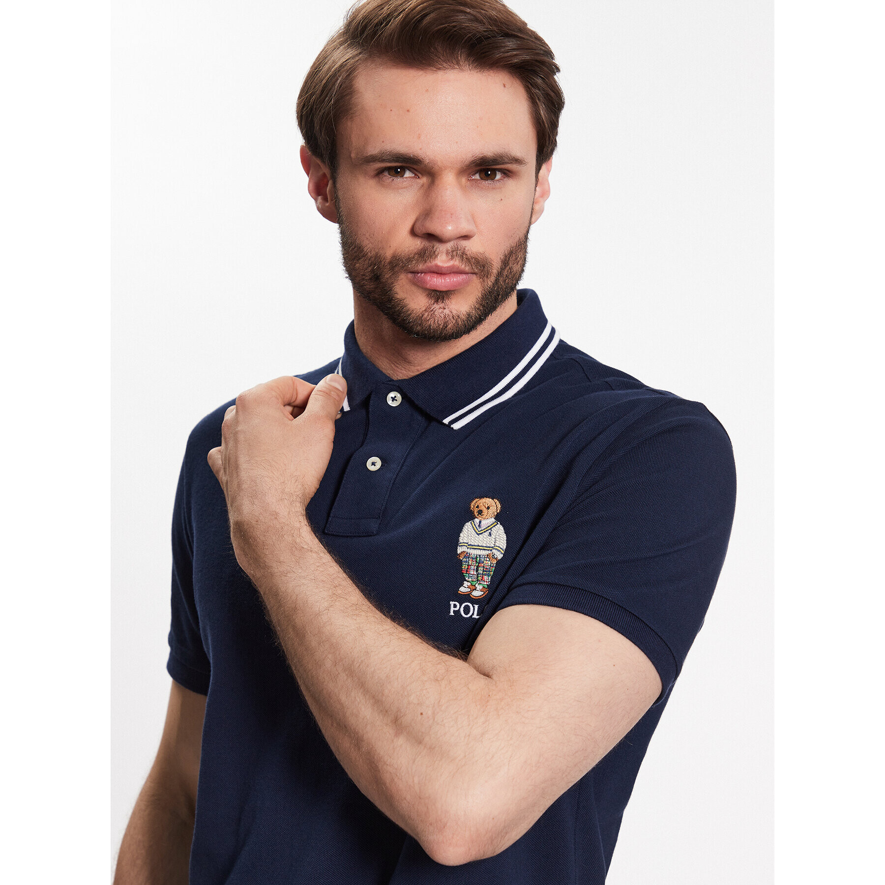 Polo Ralph Lauren Polokošeľa 710867573003 Tmavomodrá Slim Fit - Pepit.sk