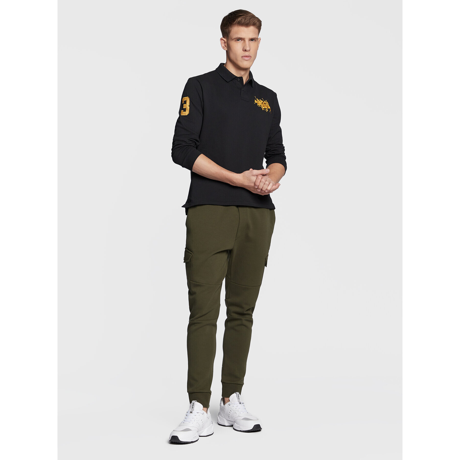 Polo Ralph Lauren Polokošeľa 710880188 Čierna Custom Slim Fit - Pepit.sk