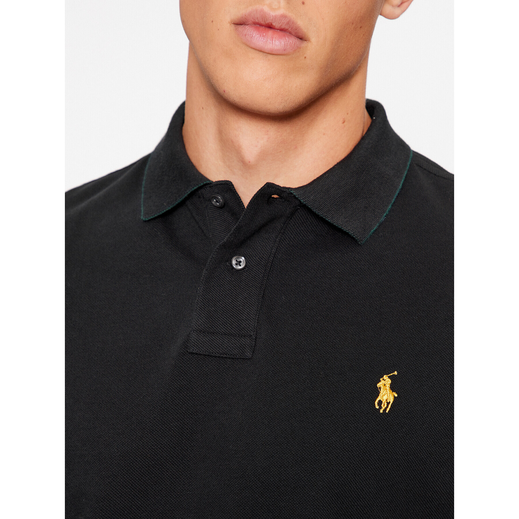 Polo Ralph Lauren Polokošeľa 710880327001 Čierna Custom Fit - Pepit.sk