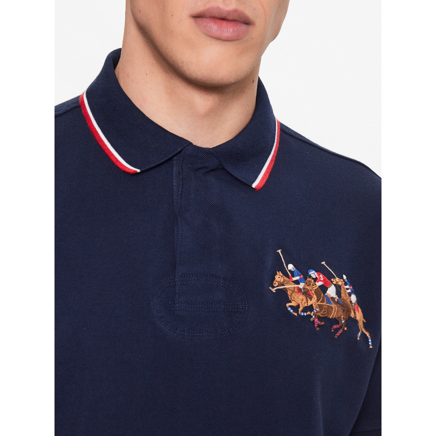 Polo Ralph Lauren Polokošeľa 710900614006 Tmavomodrá Custom Slim Fit - Pepit.sk