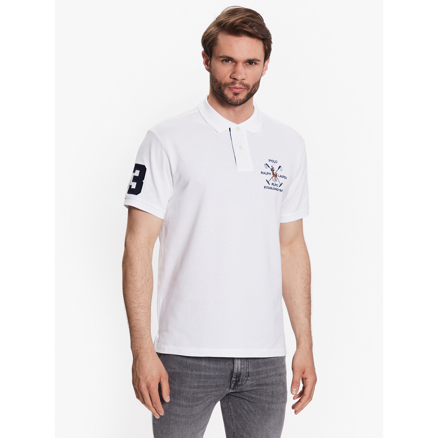 Polo Ralph Lauren Polokošeľa 710900615001 Biela Custom Slim Fit - Pepit.sk