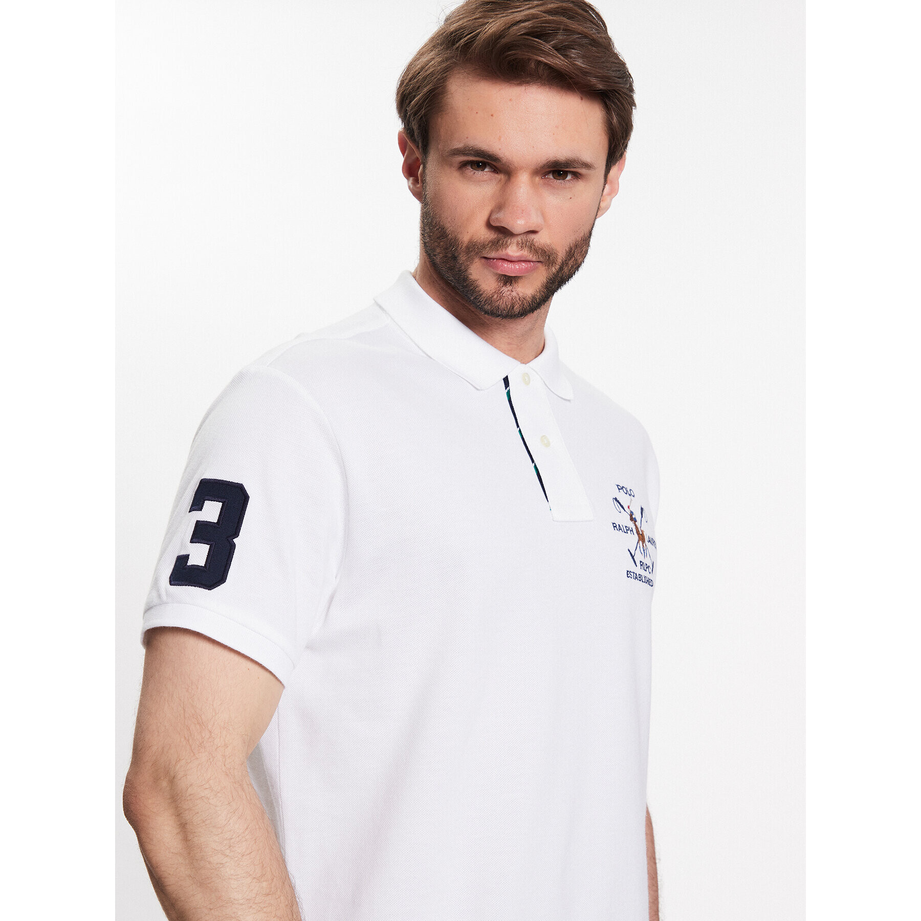 Polo Ralph Lauren Polokošeľa 710900615001 Biela Custom Slim Fit - Pepit.sk