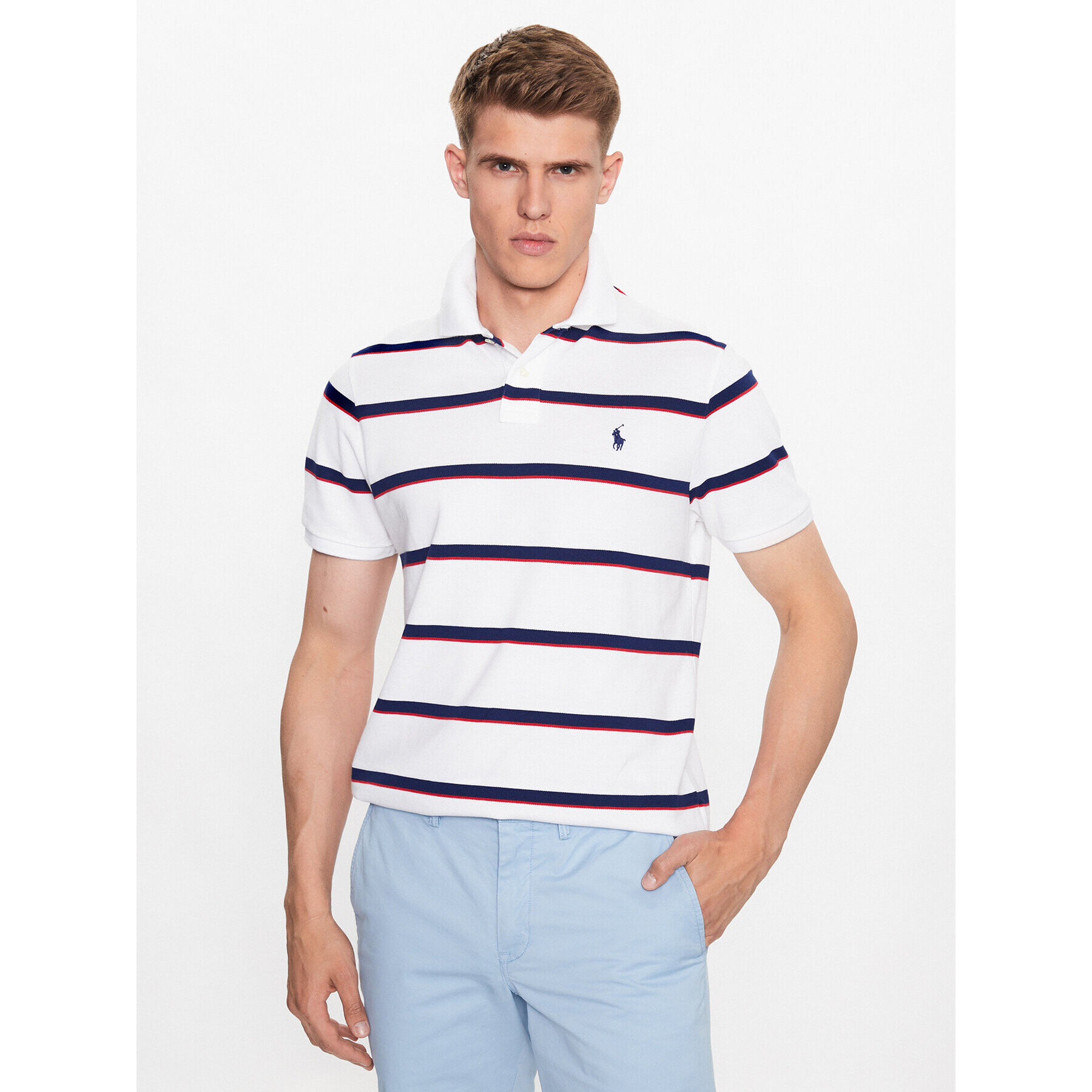 Polo Ralph Lauren Polokošeľa 710910521001 Biela Custom Slim Fit - Pepit.sk