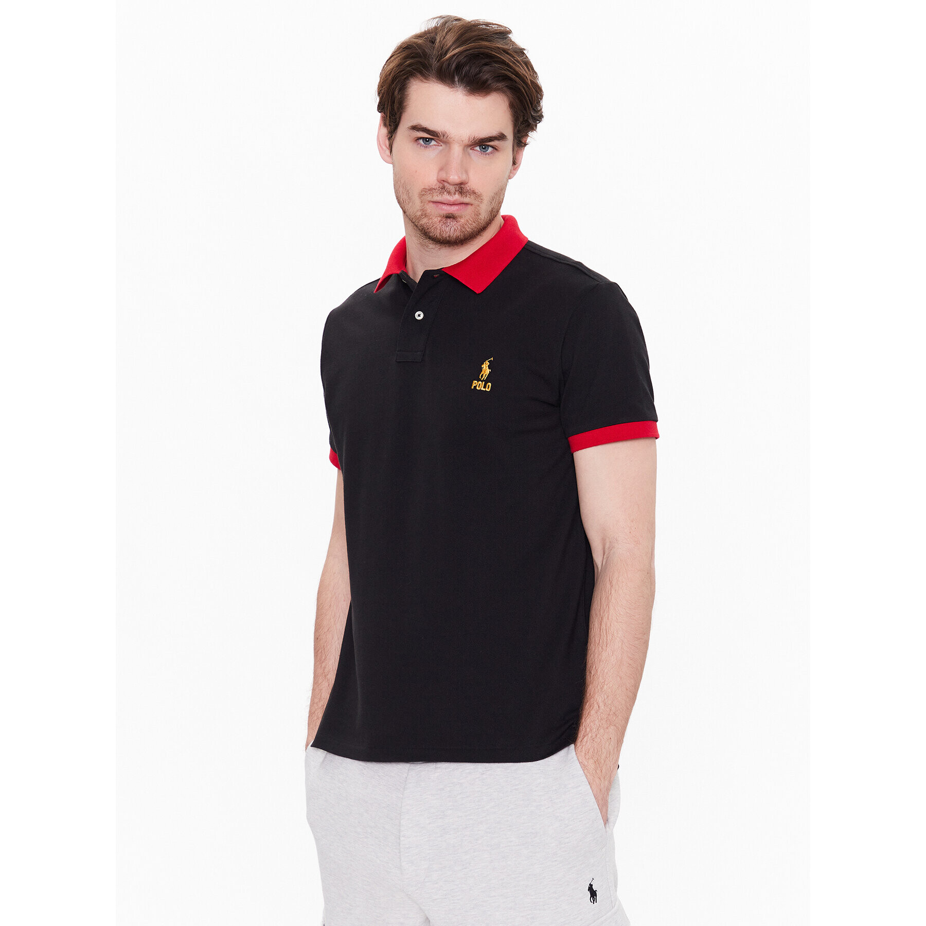 Polo Ralph Lauren Polokošeľa 710913593001 Čierna Slim Fit - Pepit.sk