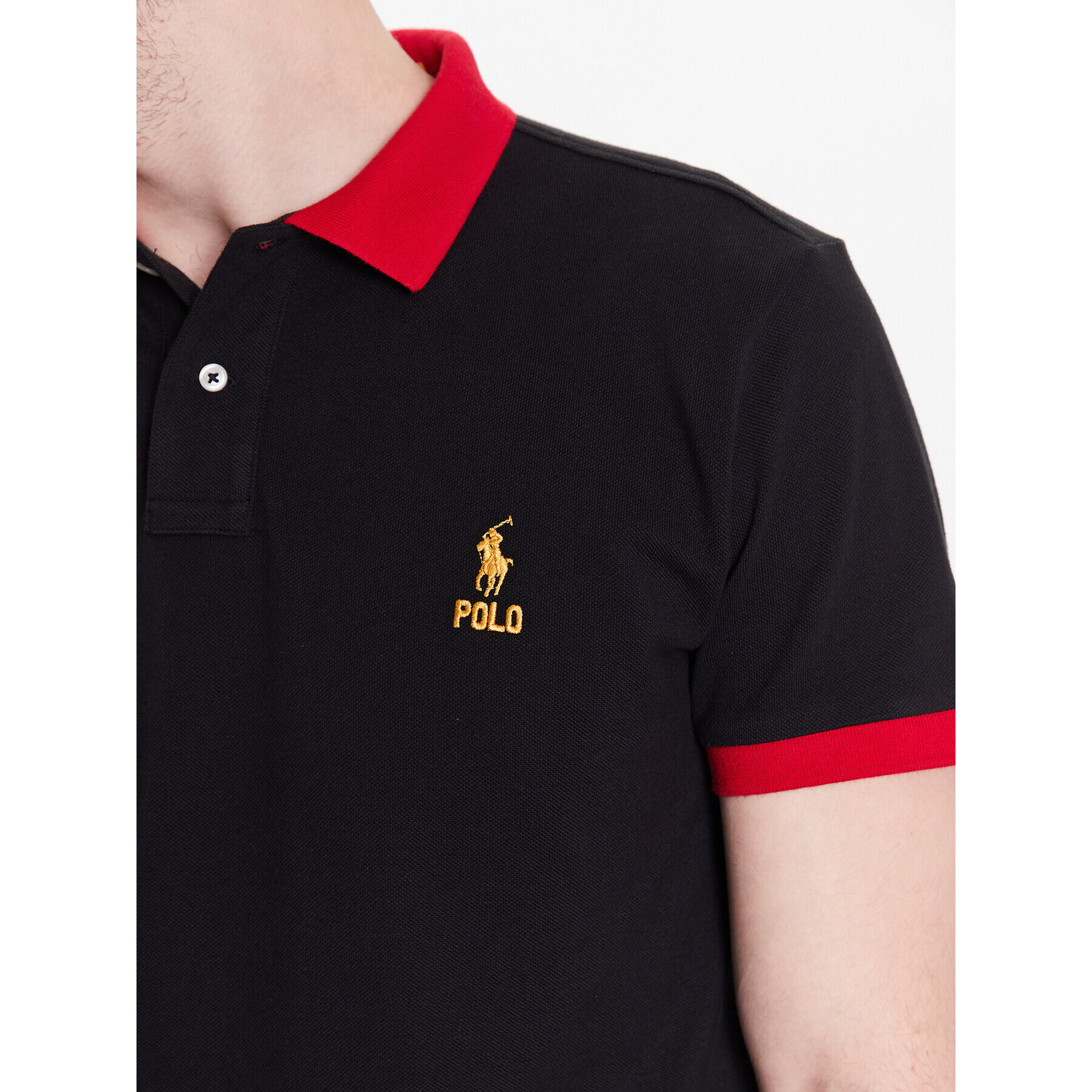 Polo Ralph Lauren Polokošeľa 710913593001 Čierna Slim Fit - Pepit.sk