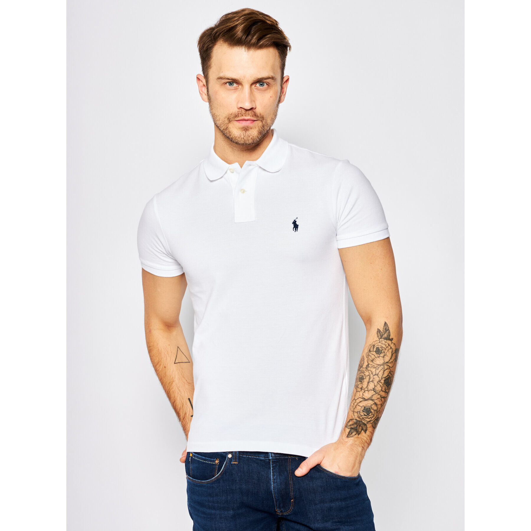 Polo Ralph Lauren Polokošeľa Core Replen 710548797 Biela Slim Fit - Pepit.sk