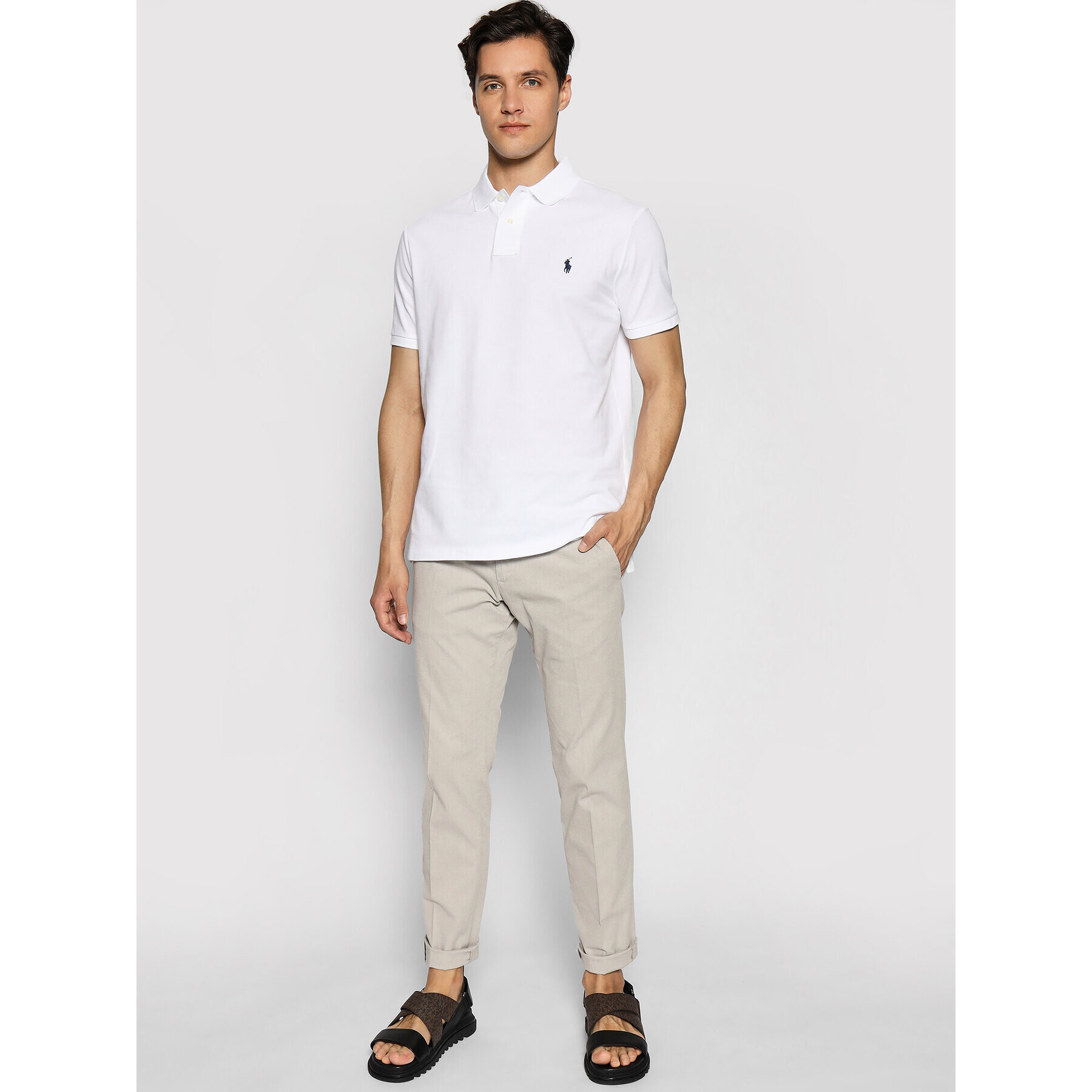 Polo Ralph Lauren Polokošeľa Core Replen 710666998 Biela Custom Slim Fit - Pepit.sk