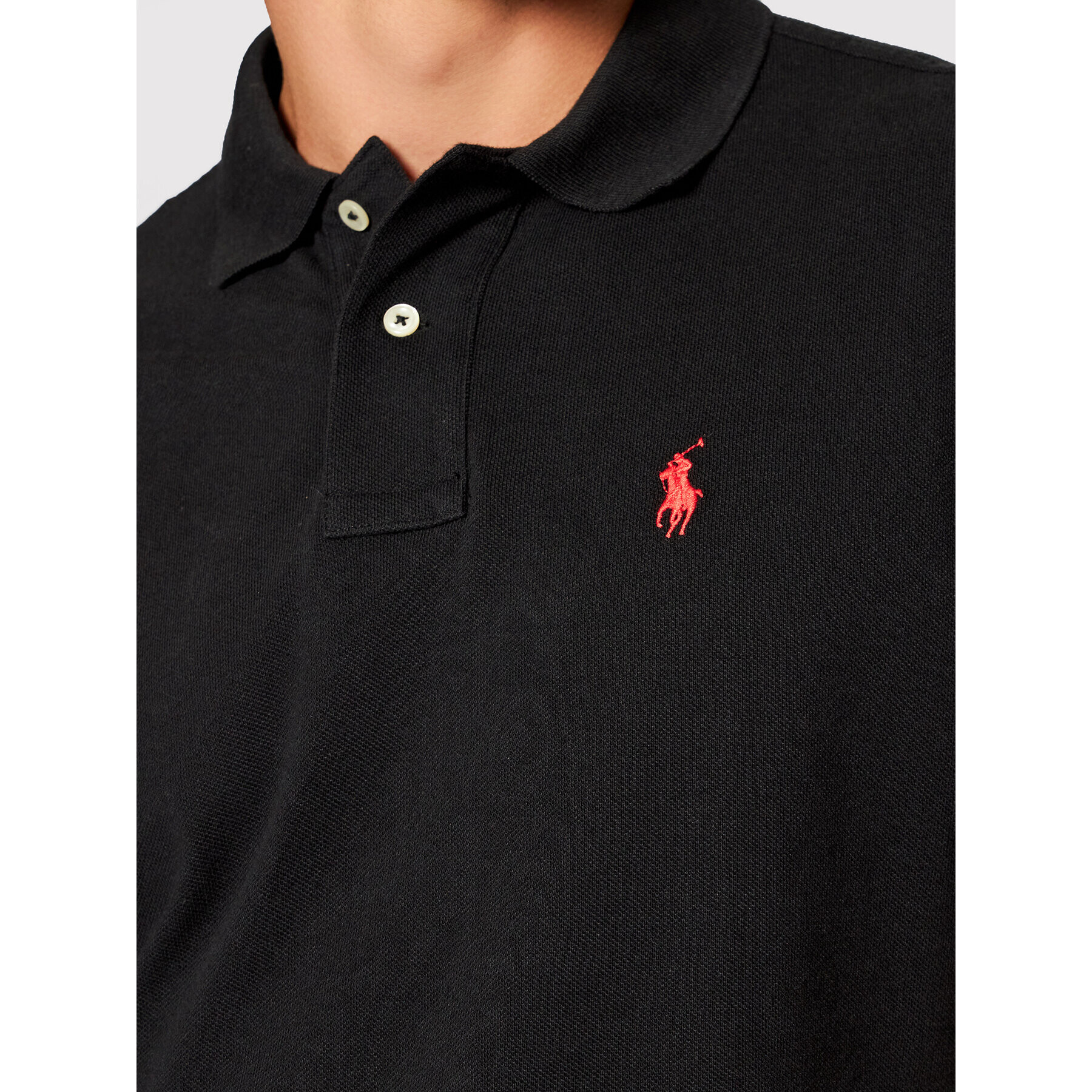 Polo Ralph Lauren Polokošeľa Core Replen 710782592 Čierna Custom Slim Fit - Pepit.sk