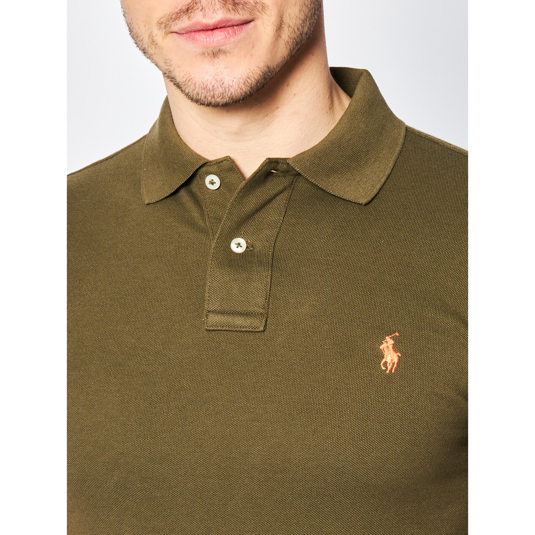 Polo Ralph Lauren Polokošeľa Core Replen 710795080 Zelená Slim Fit - Pepit.sk