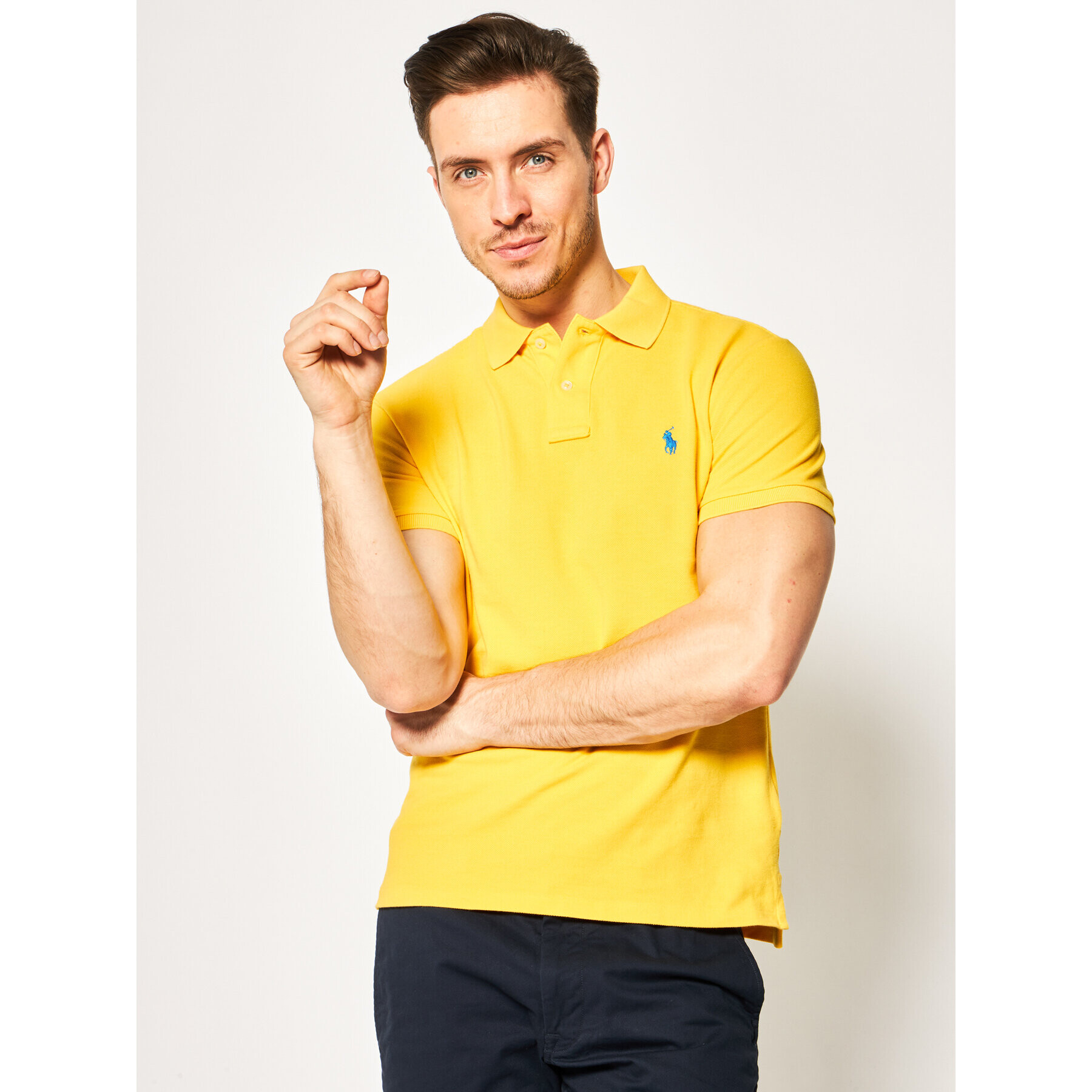 Polo Ralph Lauren Polokošeľa Core Replen 710795080 Žltá Slim Fit - Pepit.sk