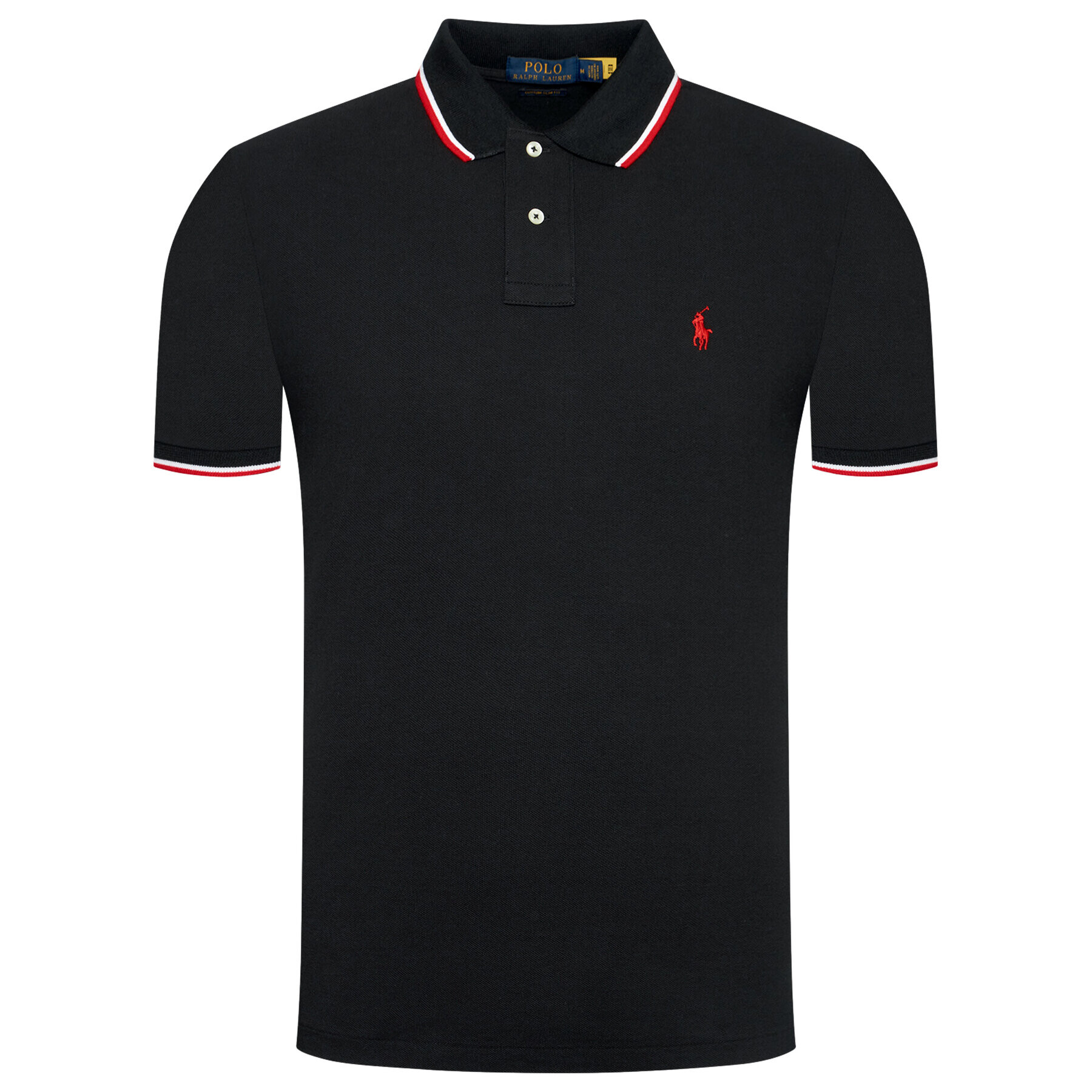 Polo Ralph Lauren Polokošeľa Ssl 710842621001 Čierna Custom Slim Fit - Pepit.sk