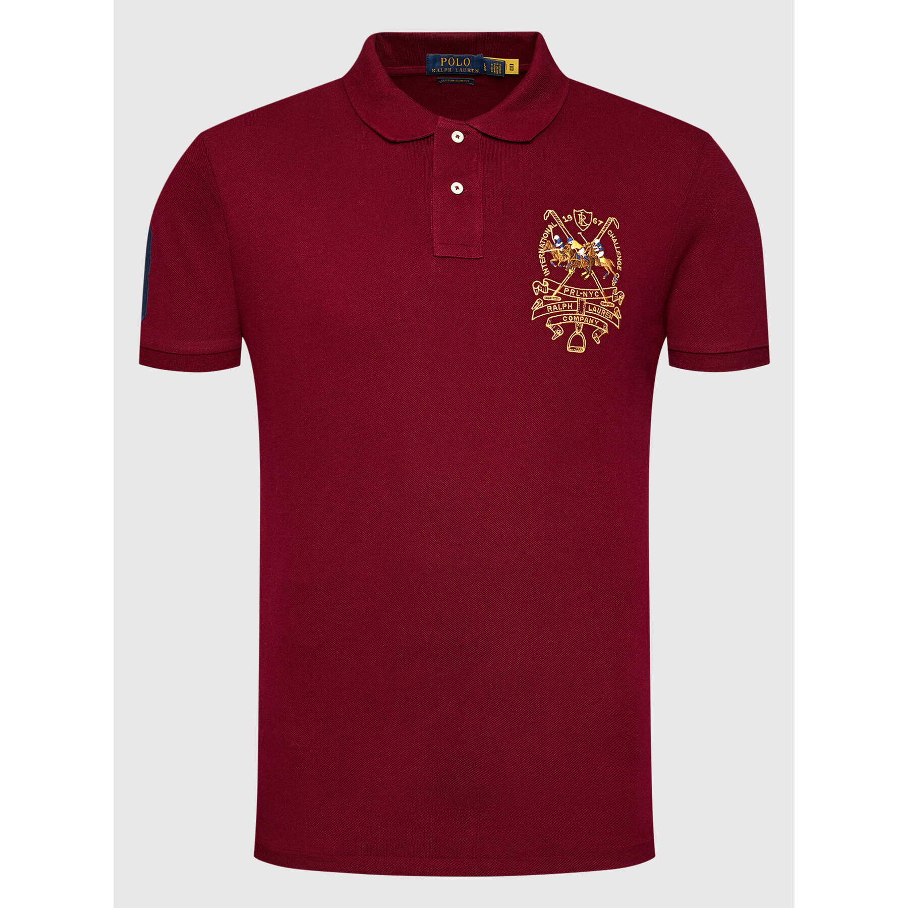 Polo Ralph Lauren Polokošeľa Ssl 710850303001 Bordová Slim Fit - Pepit.sk