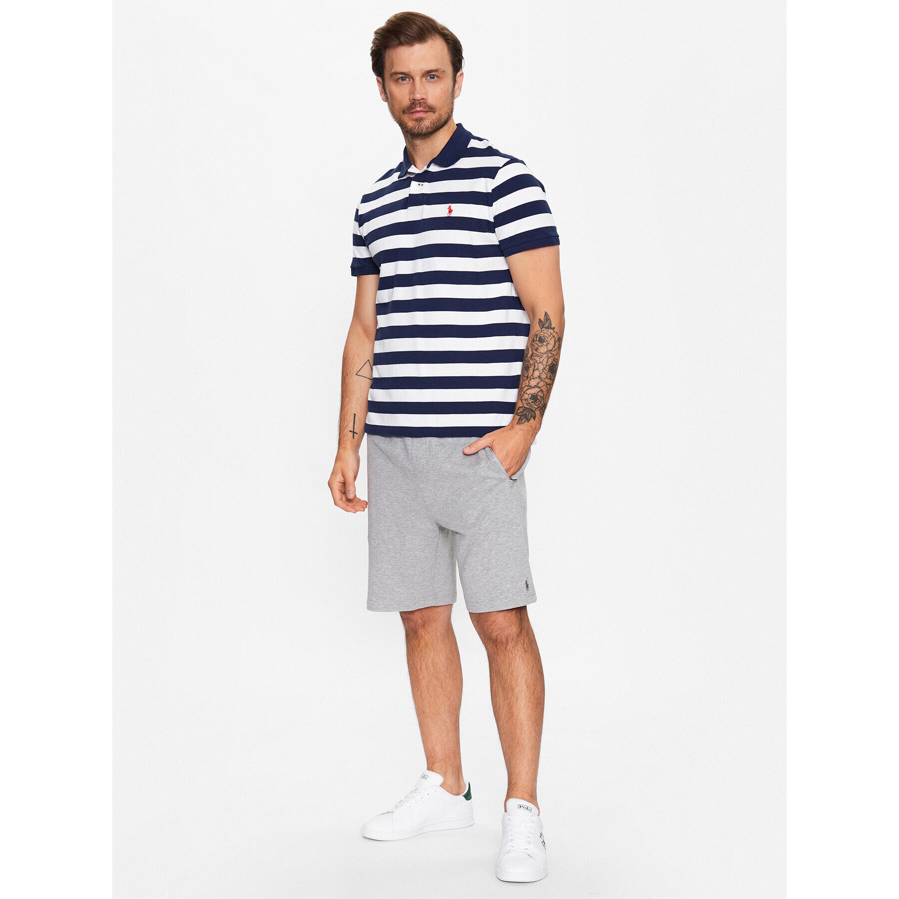 Polo Ralph Lauren Športové kraťasy 710860384001 Sivá Regular Fit - Pepit.sk