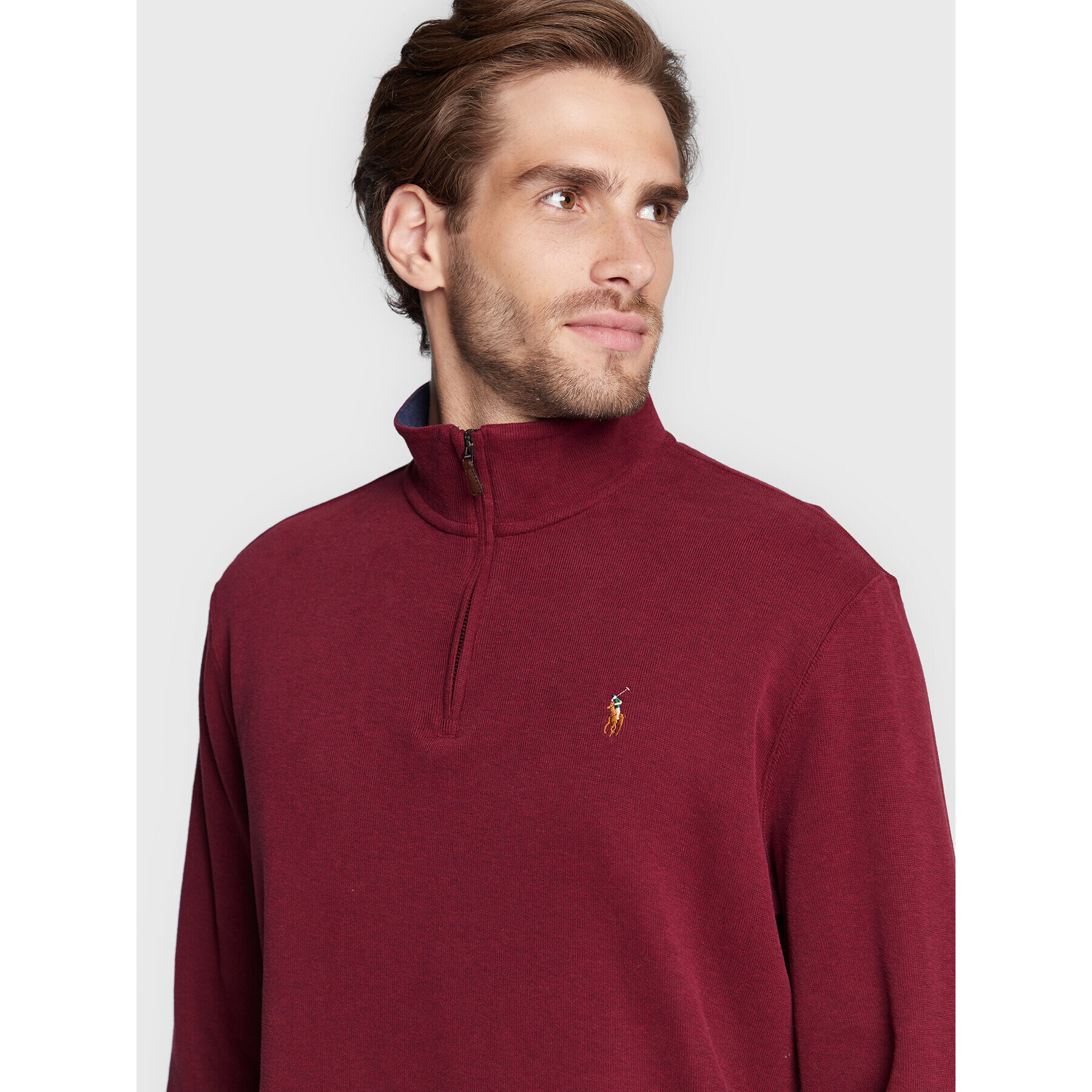 Polo Ralph Lauren Sveter 710877001006 Bordová Regular Fit - Pepit.sk