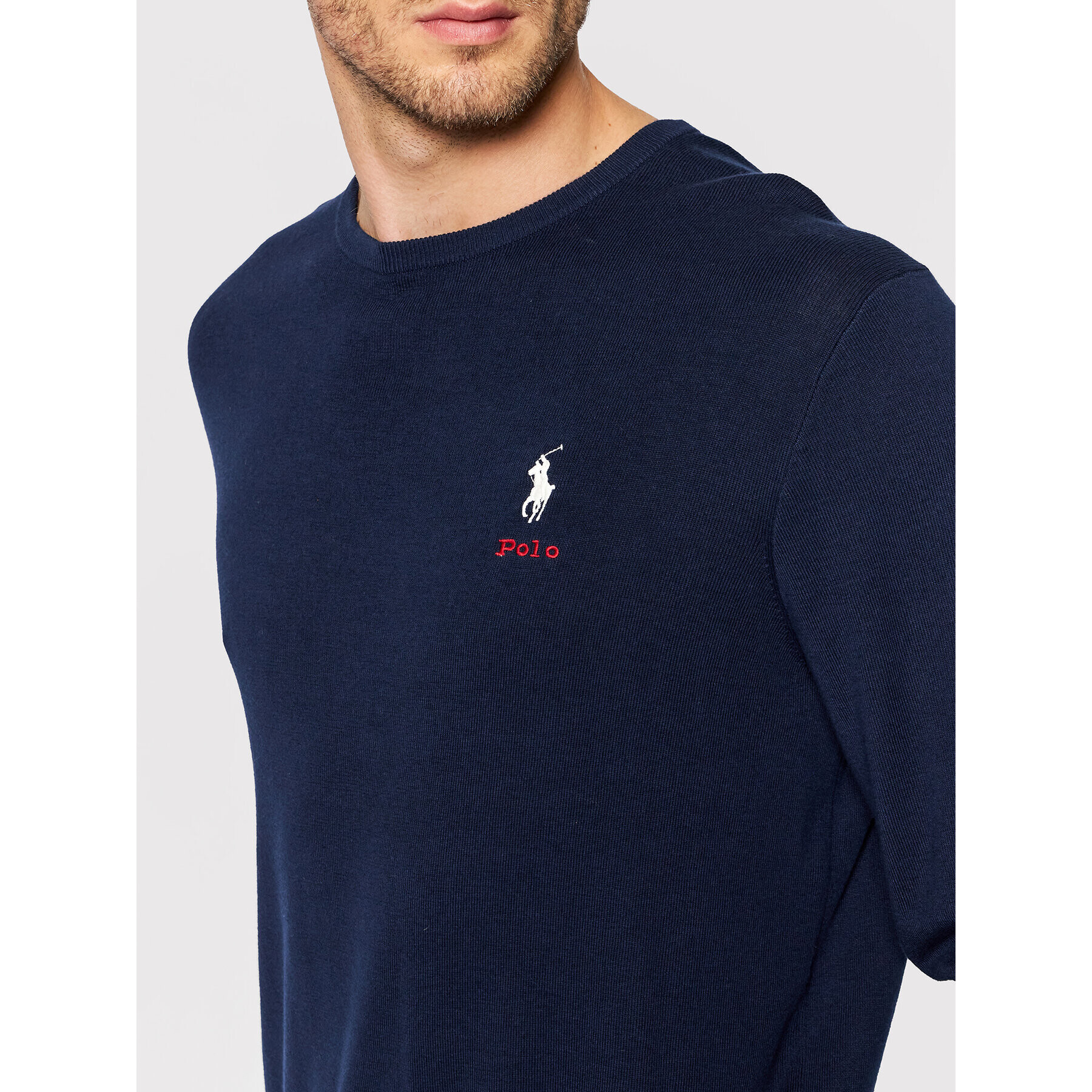 Polo Ralph Lauren Sveter Lsl 710850117001 Tmavomodrá Regular Fit - Pepit.sk