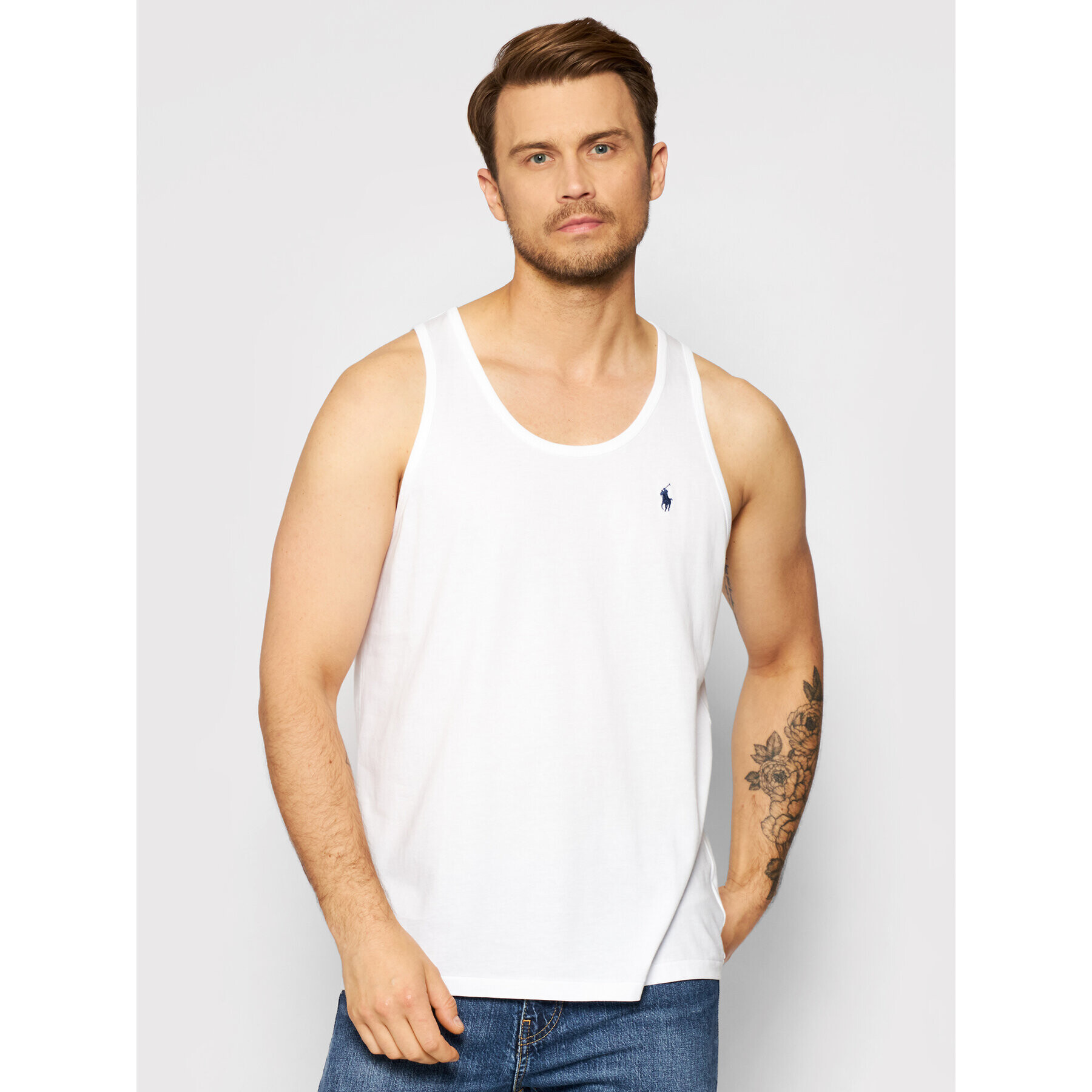 Polo Ralph Lauren Tank top Sls 710800895013 Biela Regular Fit - Pepit.sk