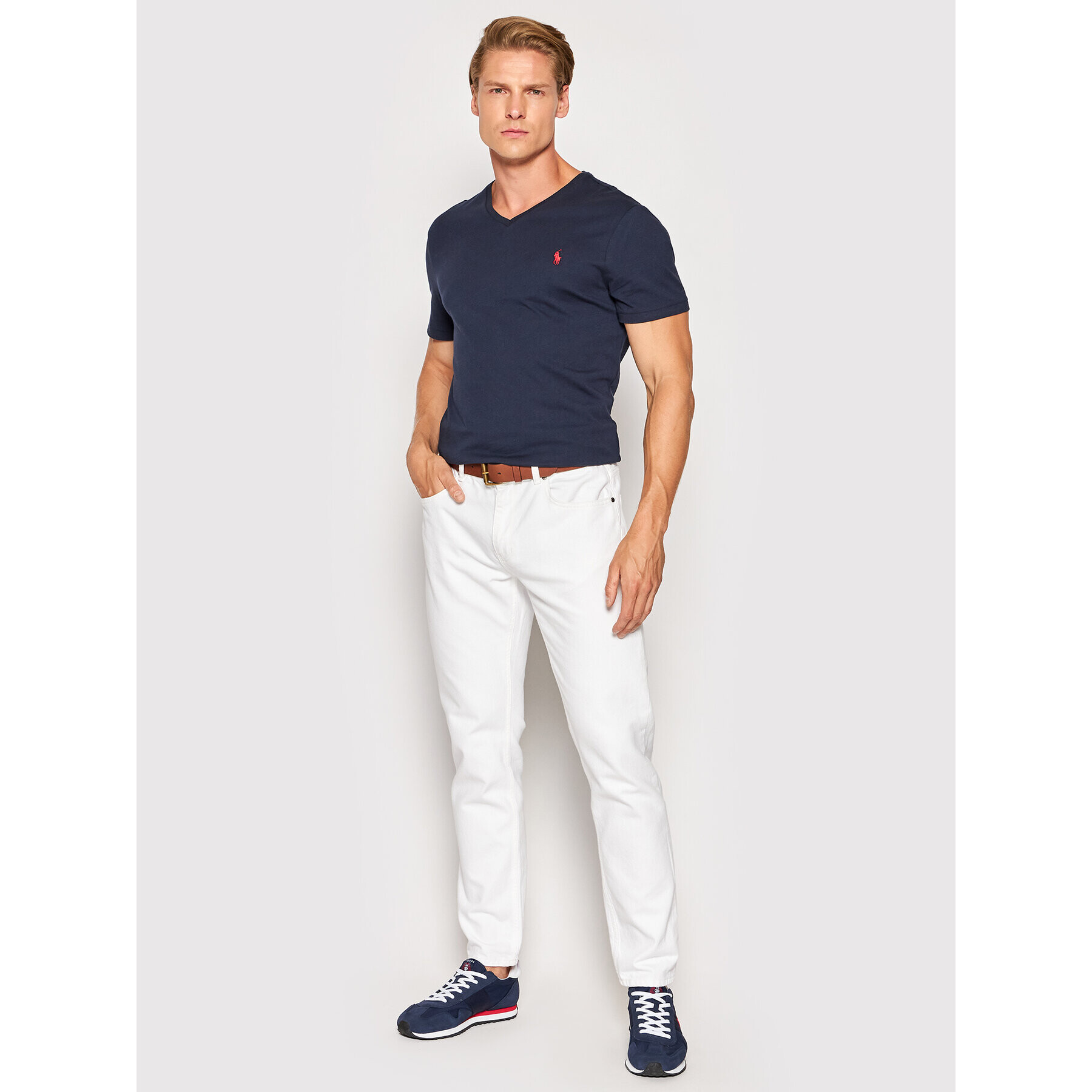 Polo Ralph Lauren Tričko 710671453091 Tmavomodrá Custom Slim Fit - Pepit.sk