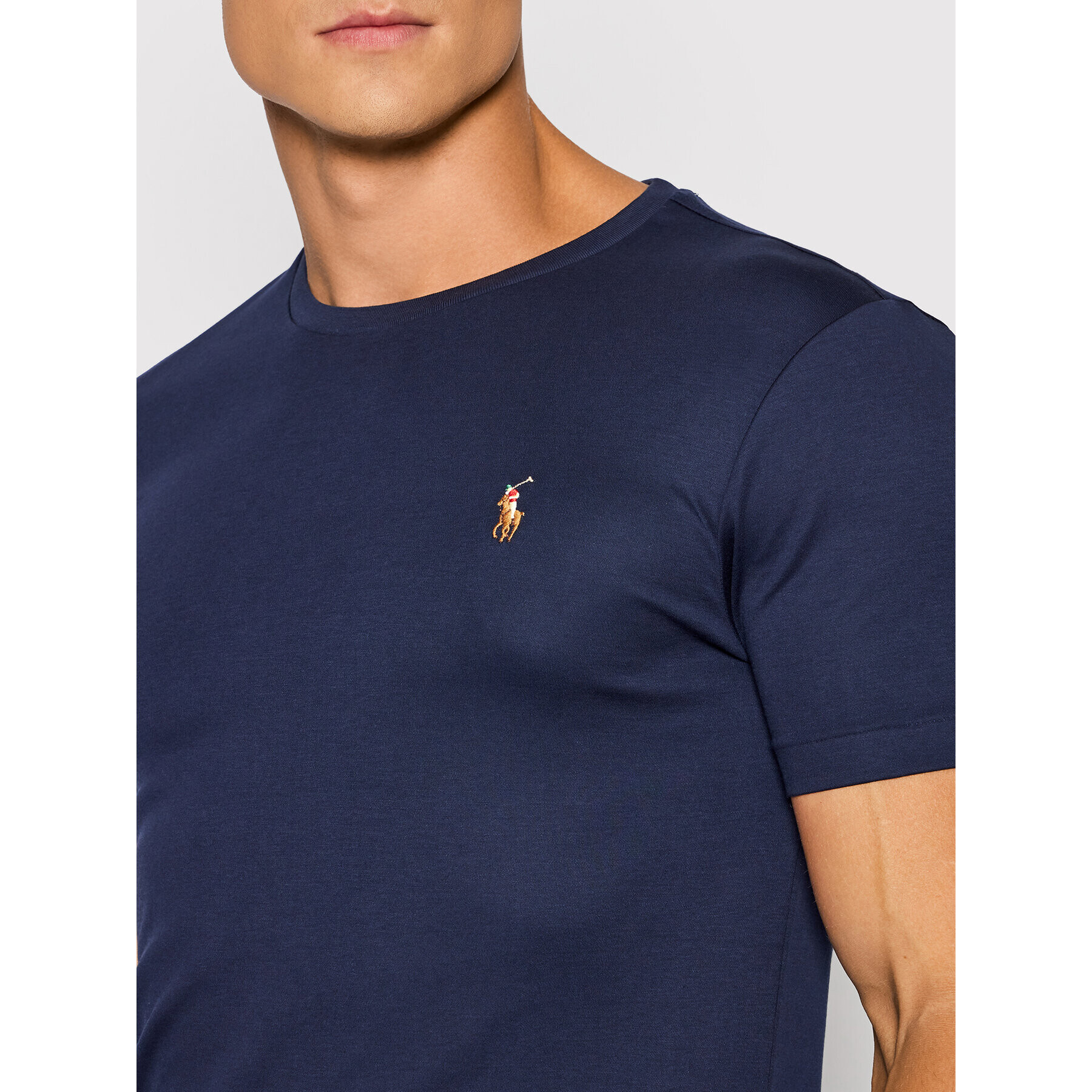 Polo Ralph Lauren Tričko 710740727 Tmavomodrá Custom Slim Fit - Pepit.sk