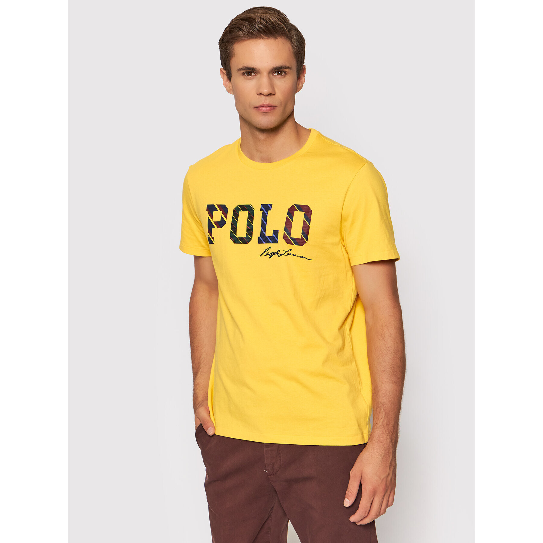 Polo Ralph Lauren Tričko 710853265002 Žltá Custom Slim Fit - Pepit.sk