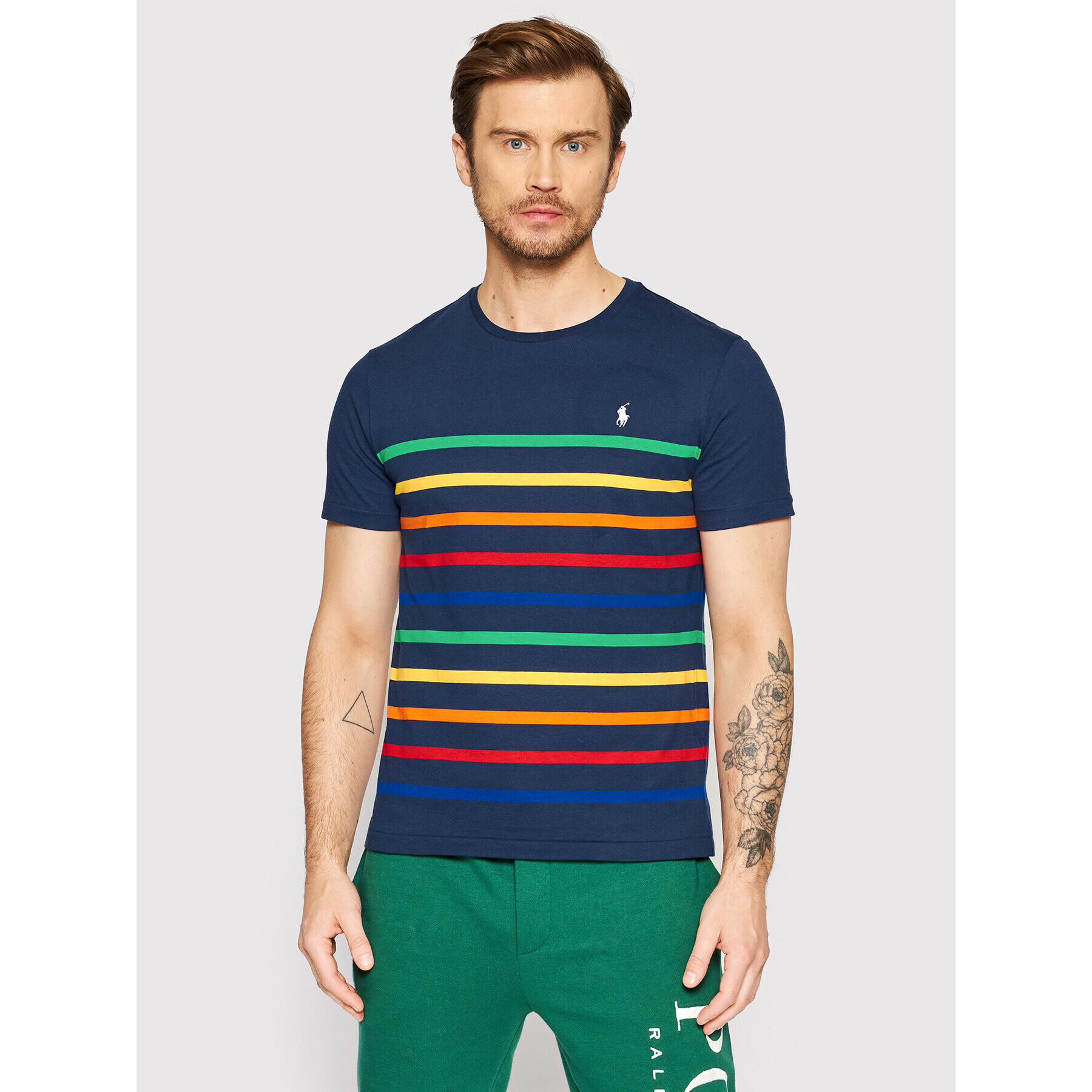 Polo Ralph Lauren Tričko 710860413001 Tmavomodrá Custom Slim Fit - Pepit.sk