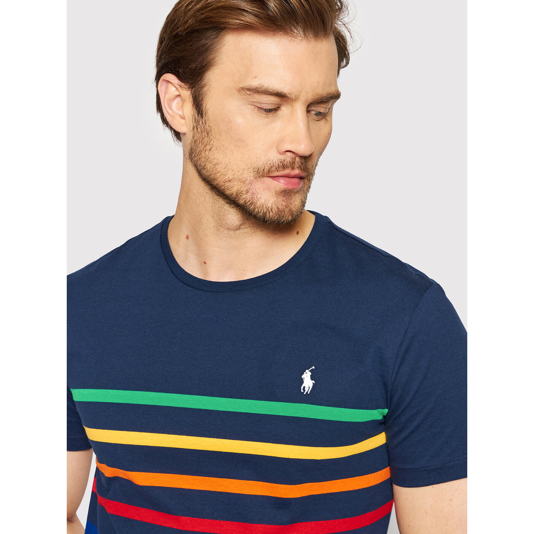 Polo Ralph Lauren Tričko 710860413001 Tmavomodrá Custom Slim Fit - Pepit.sk