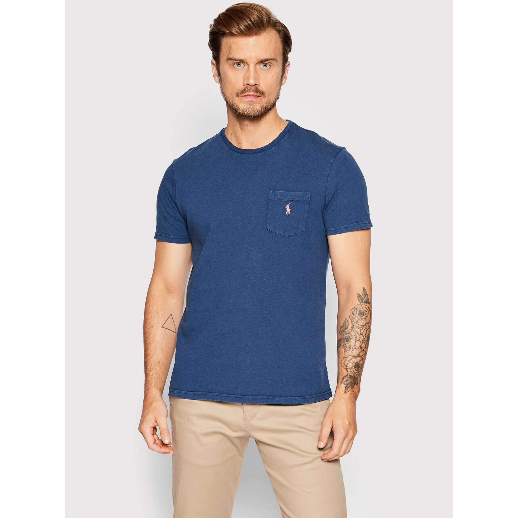 Polo Ralph Lauren Tričko 710867350003 Tmavomodrá Custom Slim Fit - Pepit.sk