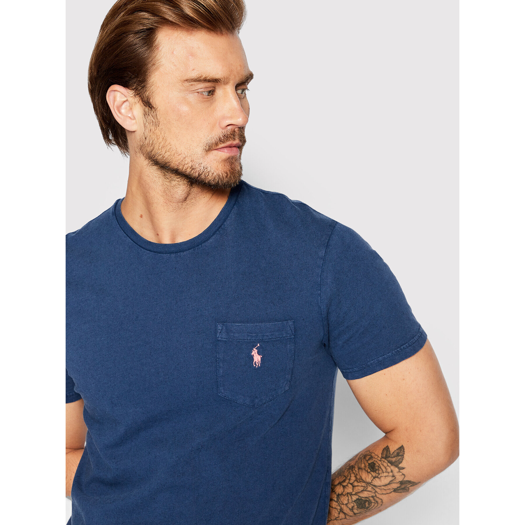 Polo Ralph Lauren Tričko 710867350003 Tmavomodrá Custom Slim Fit - Pepit.sk